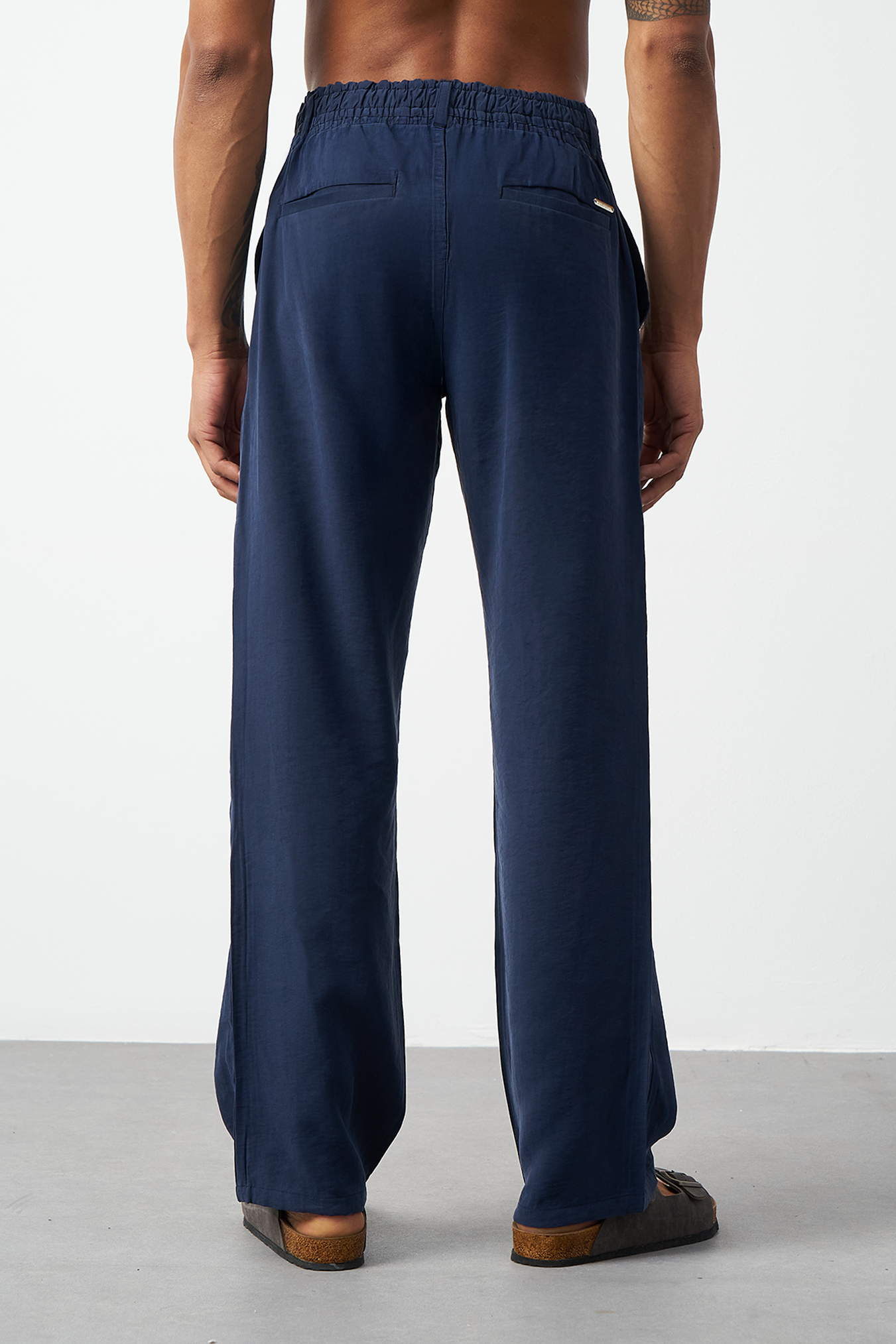 Suede Patterned Modal Baggy Men's Pants