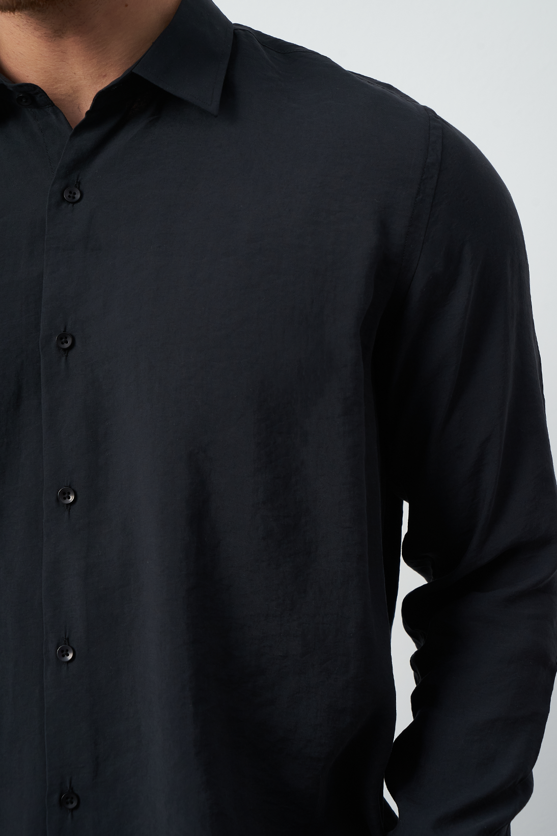 Modal Long Sleeve Relaxed Fit Men's Shirt