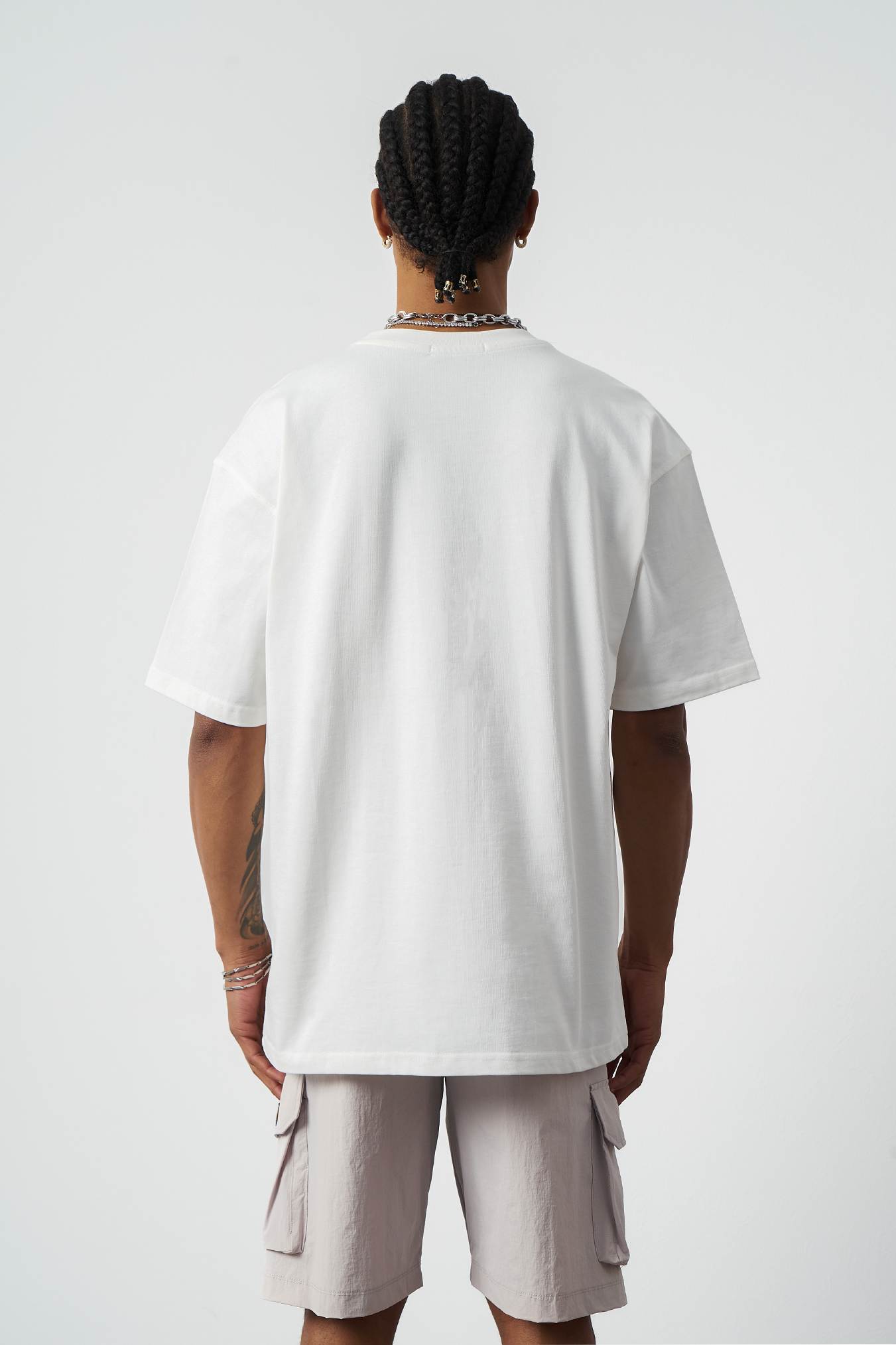 Oversized Stitch Detailed Premium Basic T-Shirt