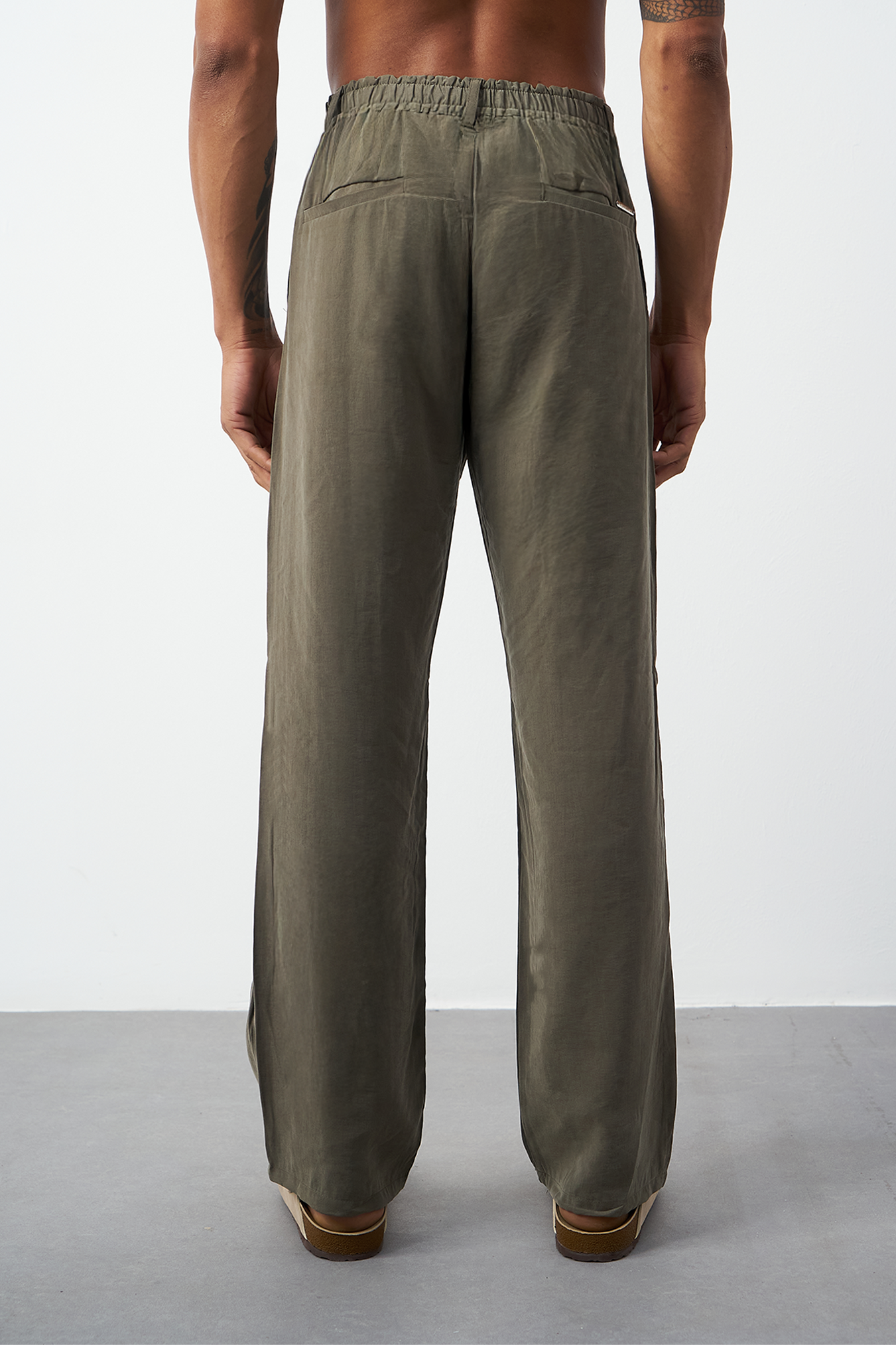 Suede Patterned Modal Baggy Men's Pants
