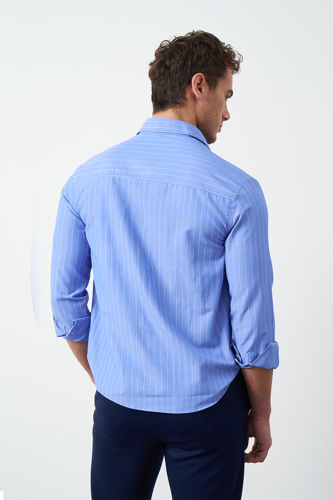 Boxy Fit Striped Men's Shirt