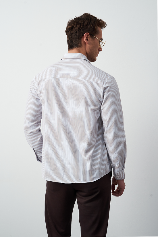 Striped Dress Shirt - Relaxed Fit Premium Design