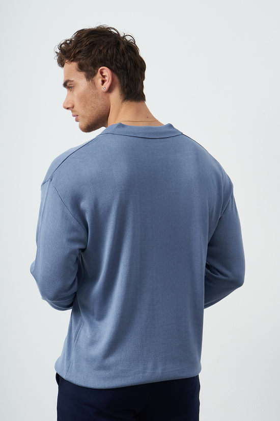 Long Sleeve Oversized Fine Knit Men’s Sweater