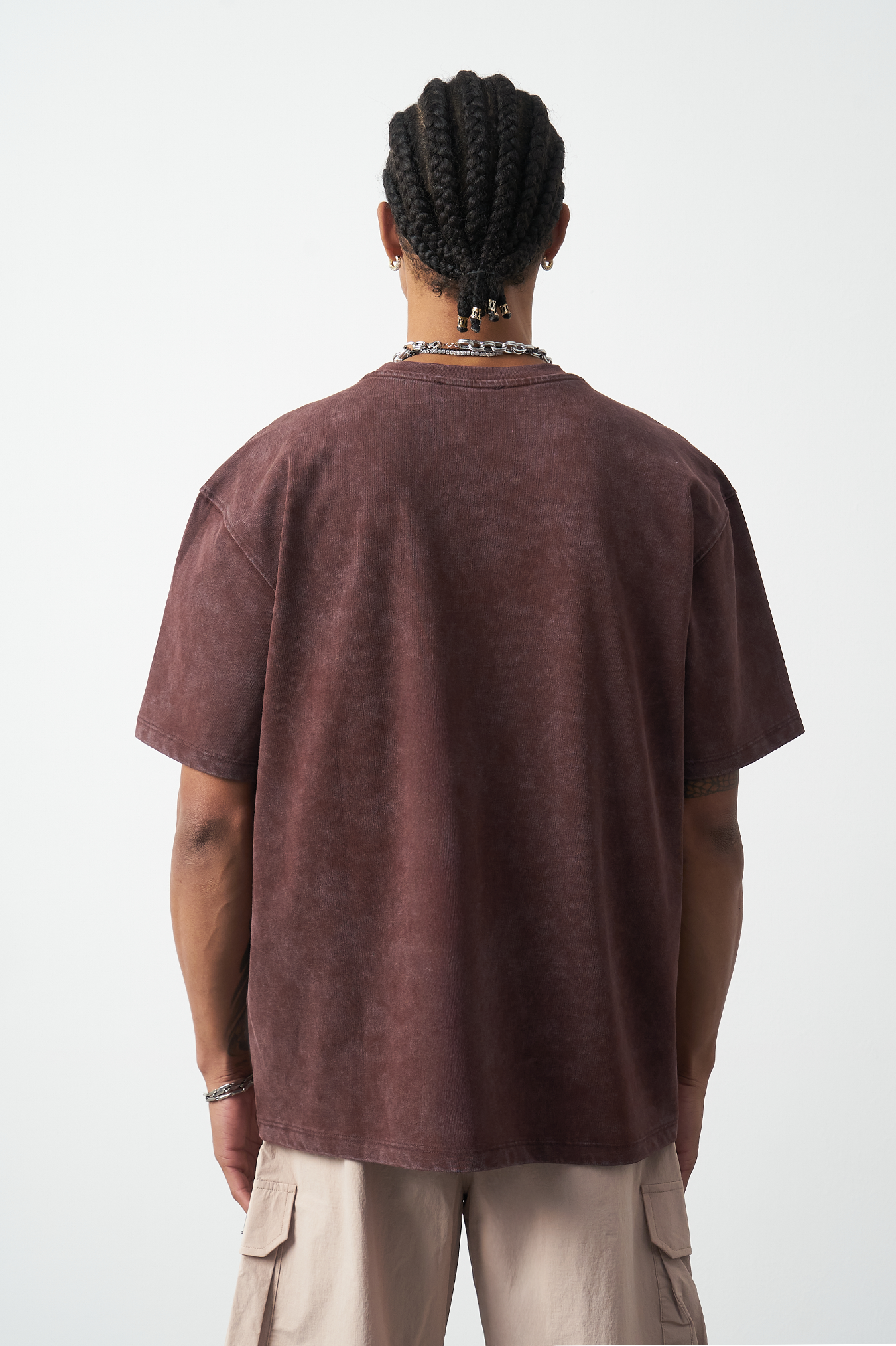 Distressed Washed Boxy Fit Premium T-Shirt
