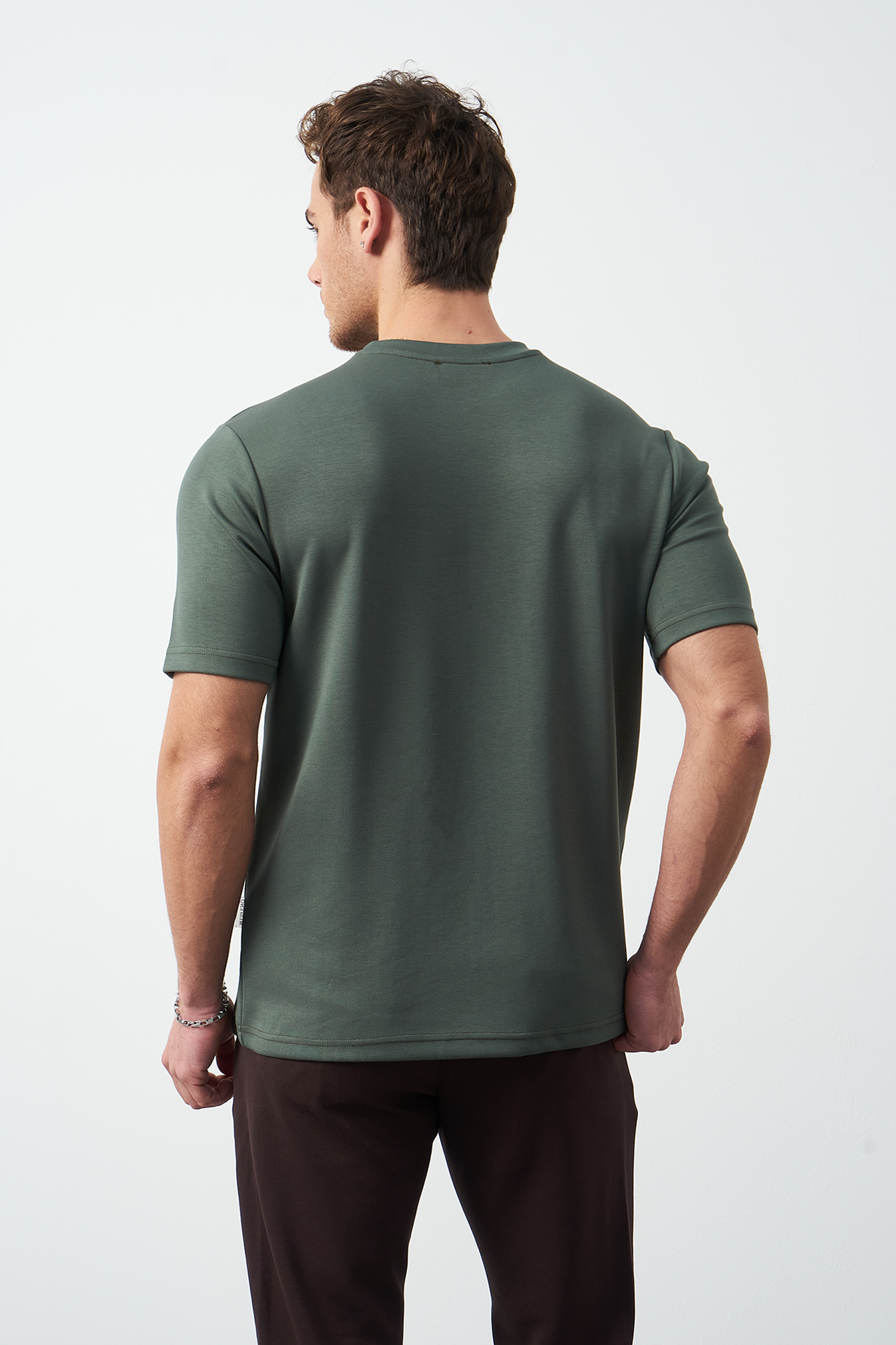 Modal Fabric Regular Fit Crew Neck T-Shirt