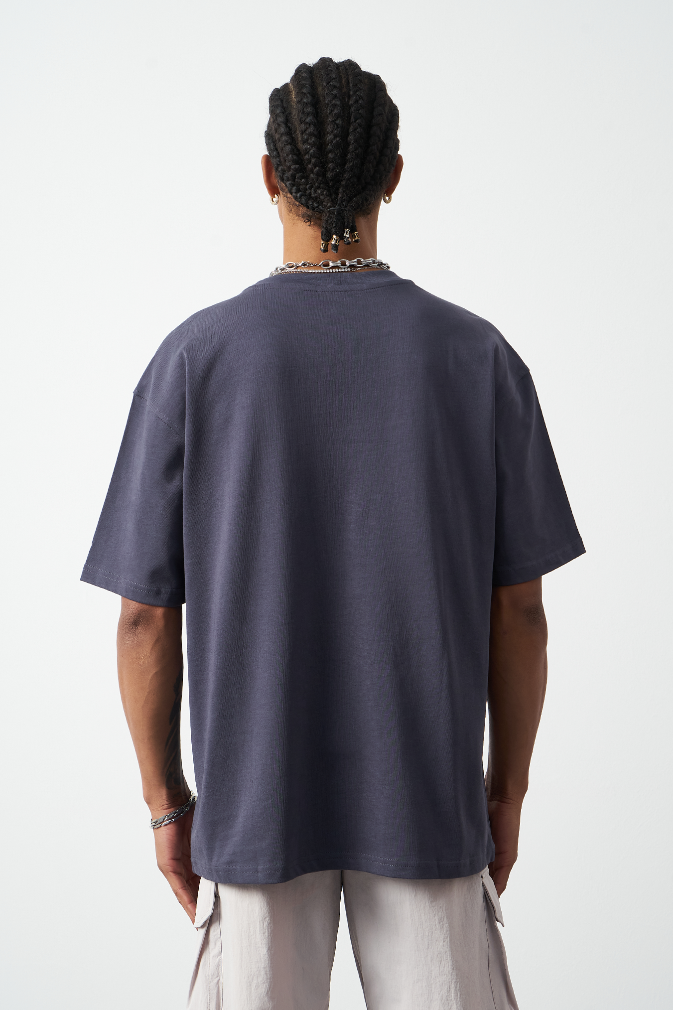 Oversized Stitch Detailed Premium Basic T-Shirt