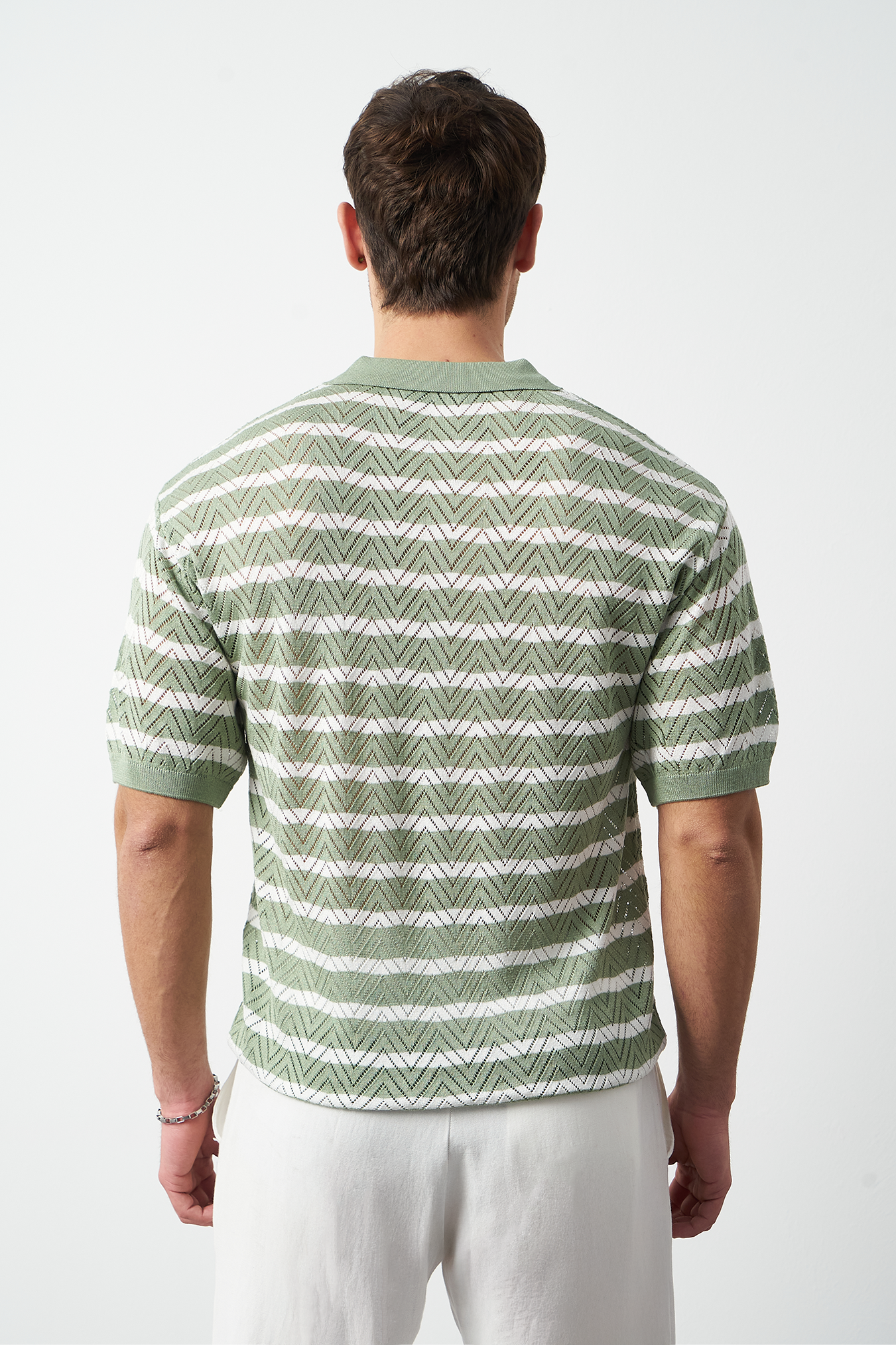 Striped Regular Fit Fine Knit Men's T-Shirt
