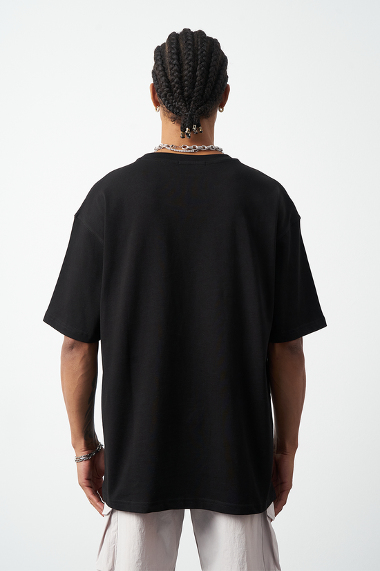 Oversized Stitch Detailed Premium Basic T-Shirt