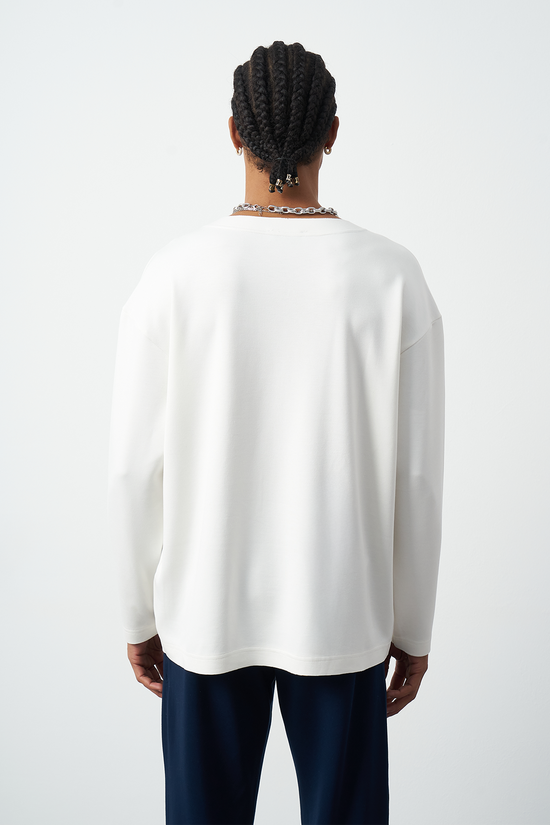 Oversized Long Sleeve Stretch Modal Men's T-Shirt