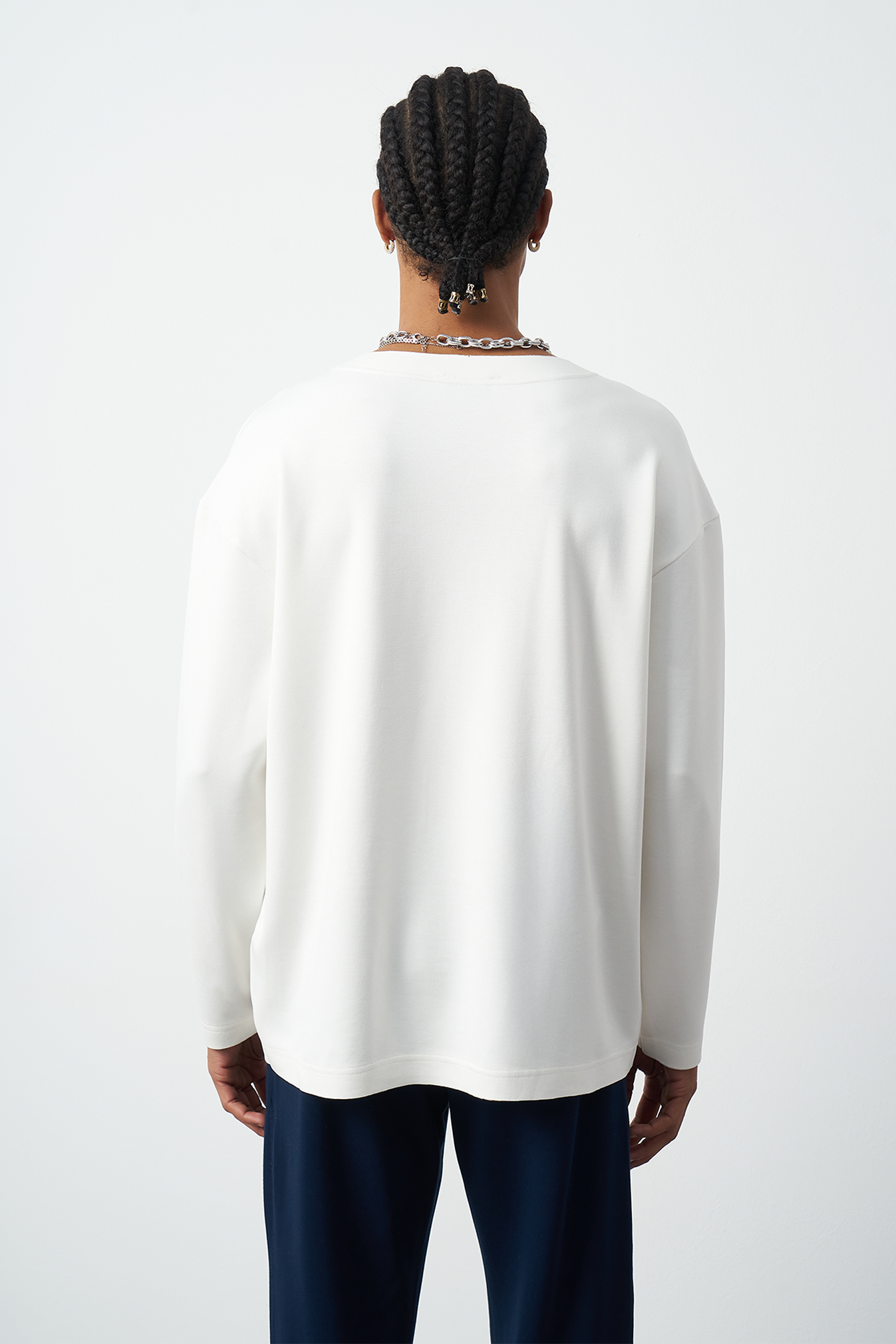 Oversized Long Sleeve Stretch Modal Men's T-Shirt