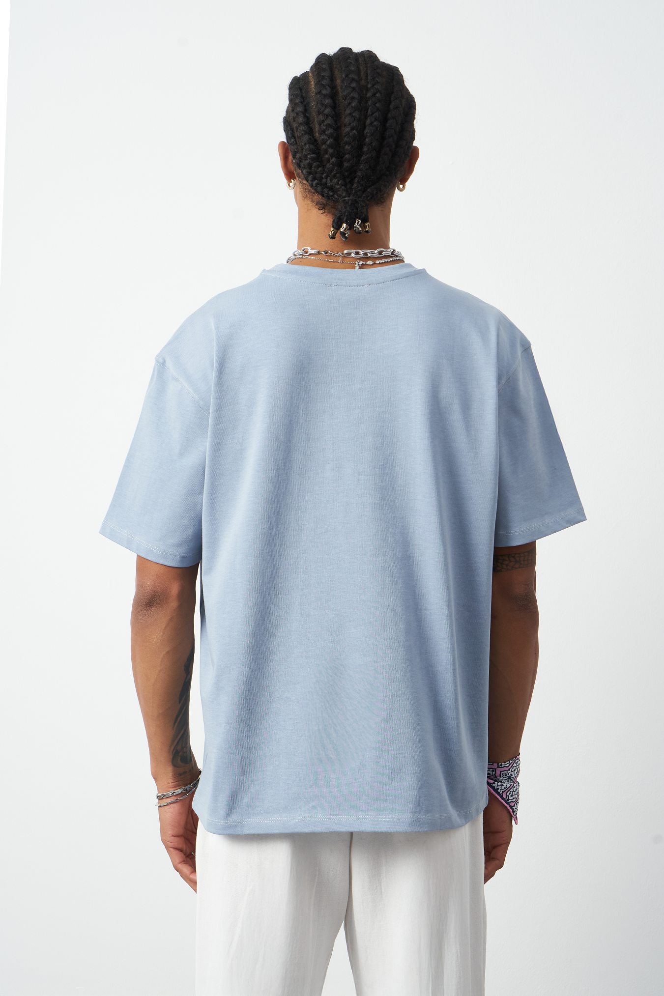 Front Printed Boxy Fit Crew Neck T-Shirt