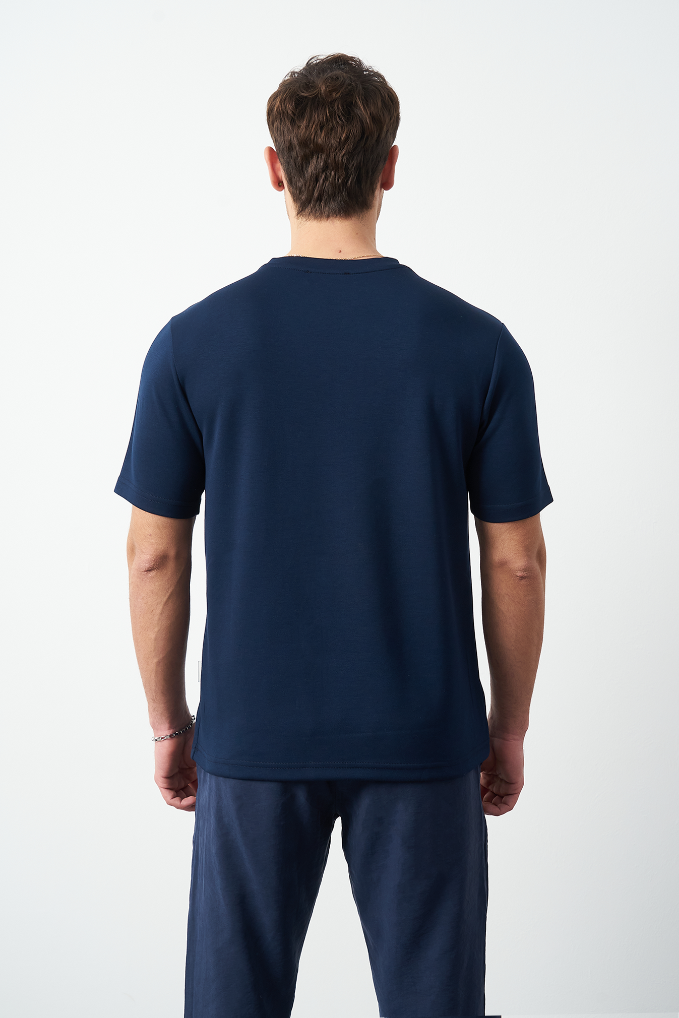 Modal Fabric Regular Fit Crew Neck T-Shirt
