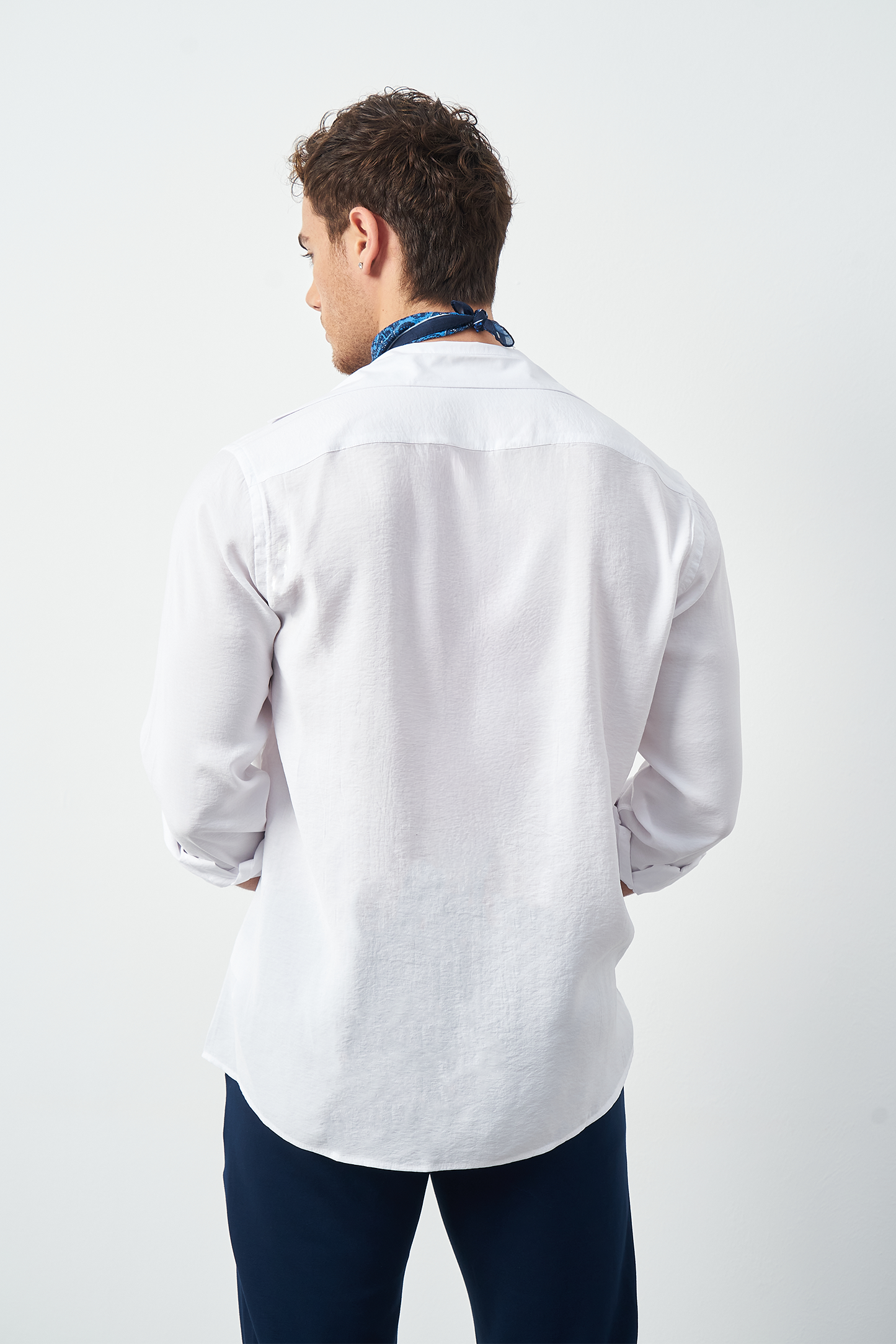 Modal Long Sleeve Relaxed Fit Men's Shirt