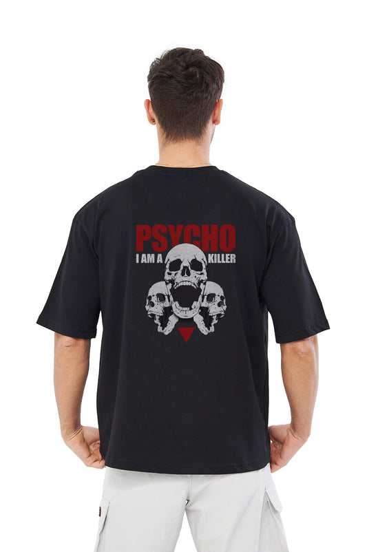 Mesfeno Men’s Psycho Printed Oversized Fit T-Shirt