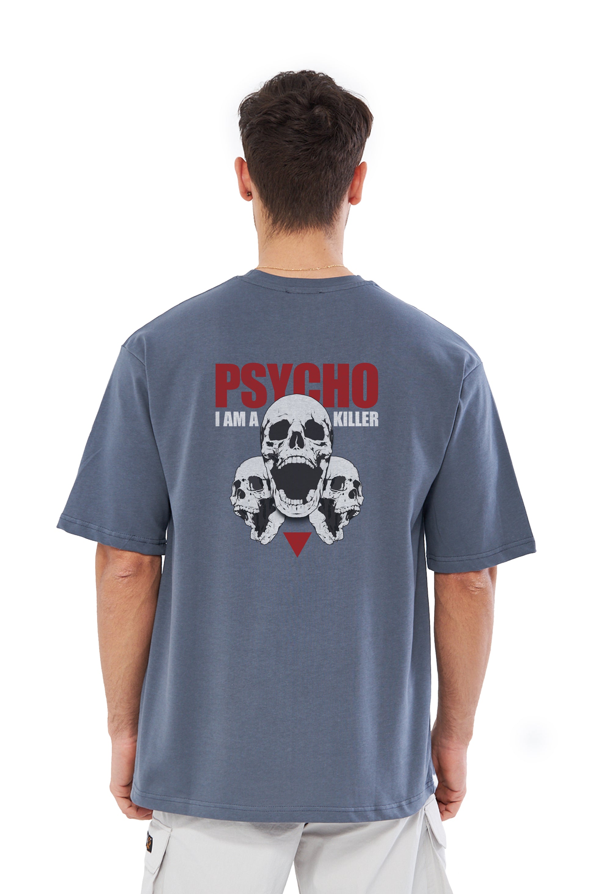 Mesfeno Men’s Psycho Printed Oversized Fit T-Shirt