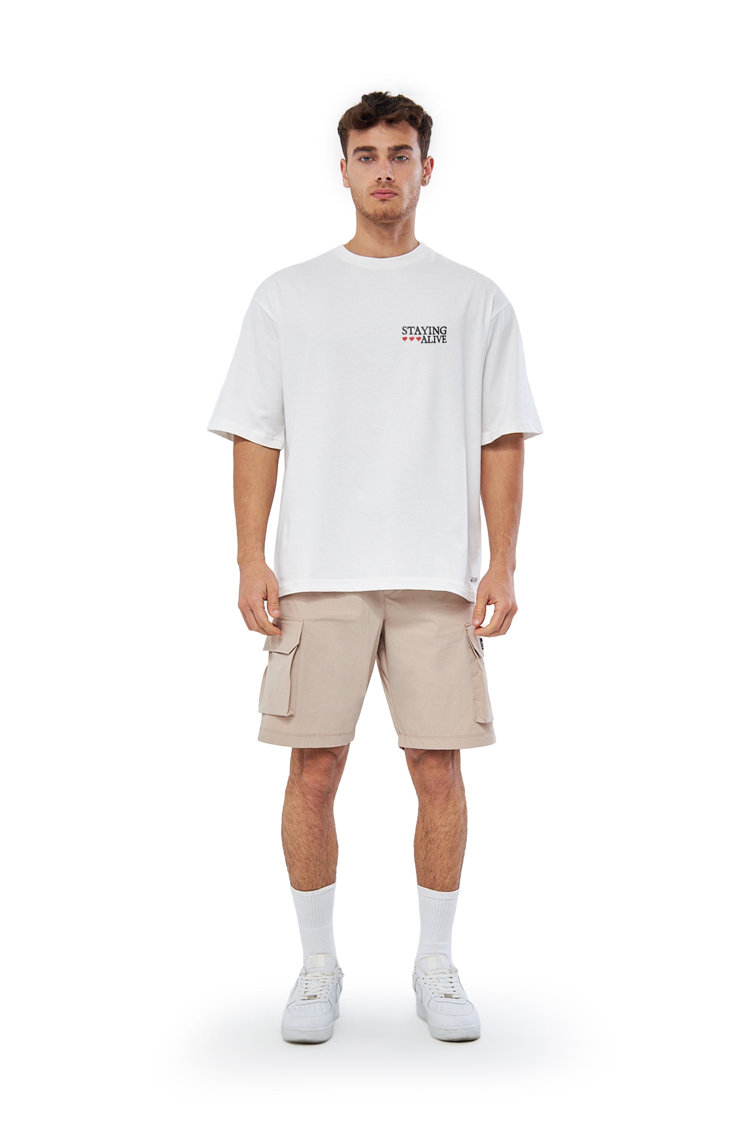 Mesfeno Men’s Staying Alive Printed Oversized T-Shirt