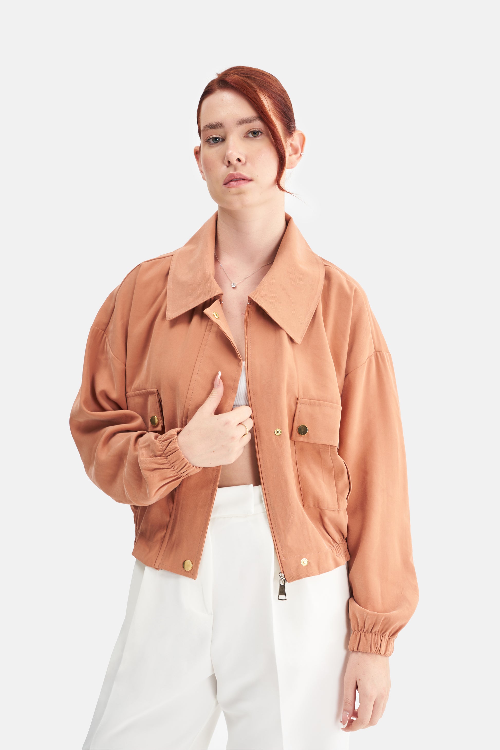 Mesfeno Women's Wide Collar Modal Blend Jacket