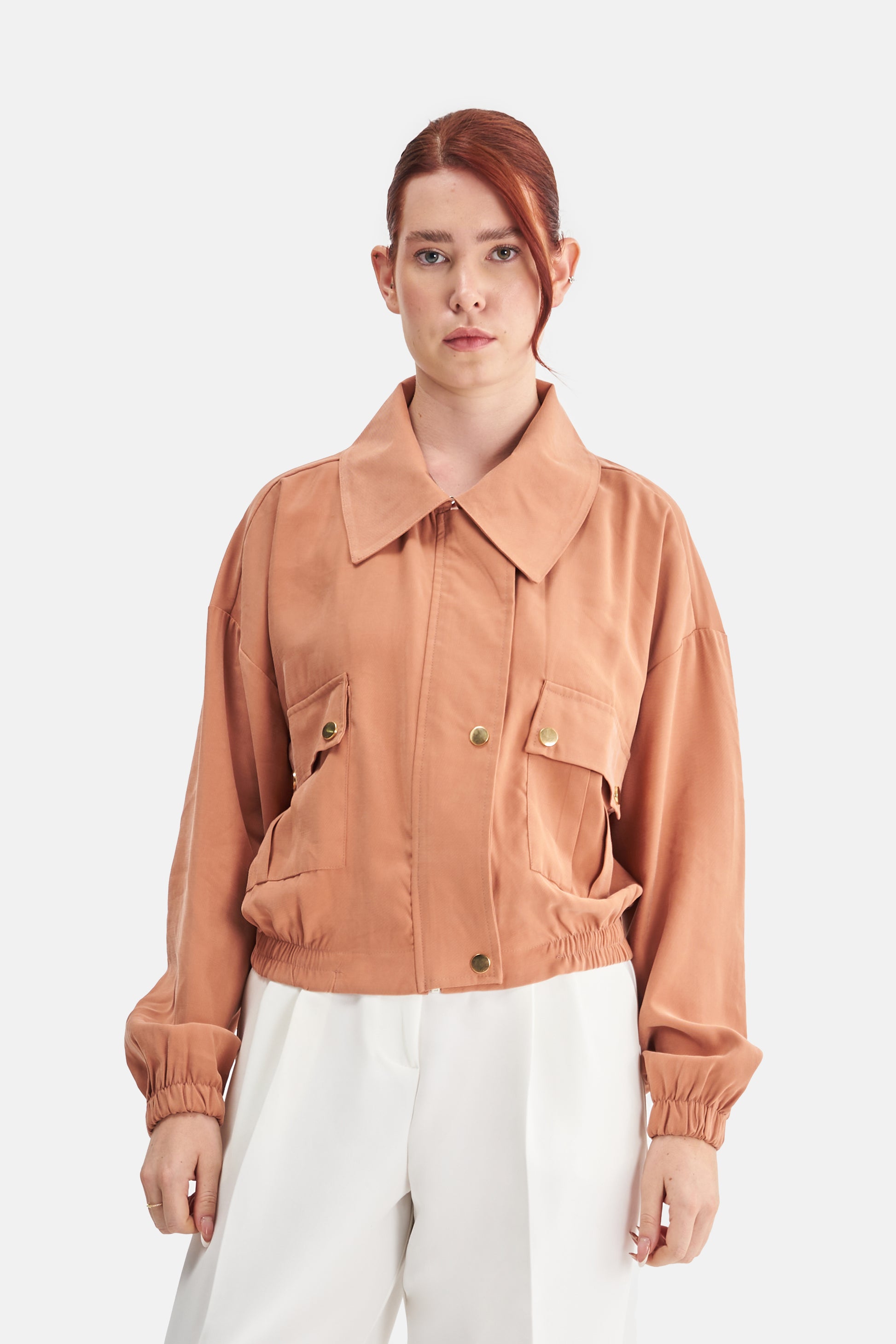 Mesfeno Women's Wide Collar Modal Blend Jacket
