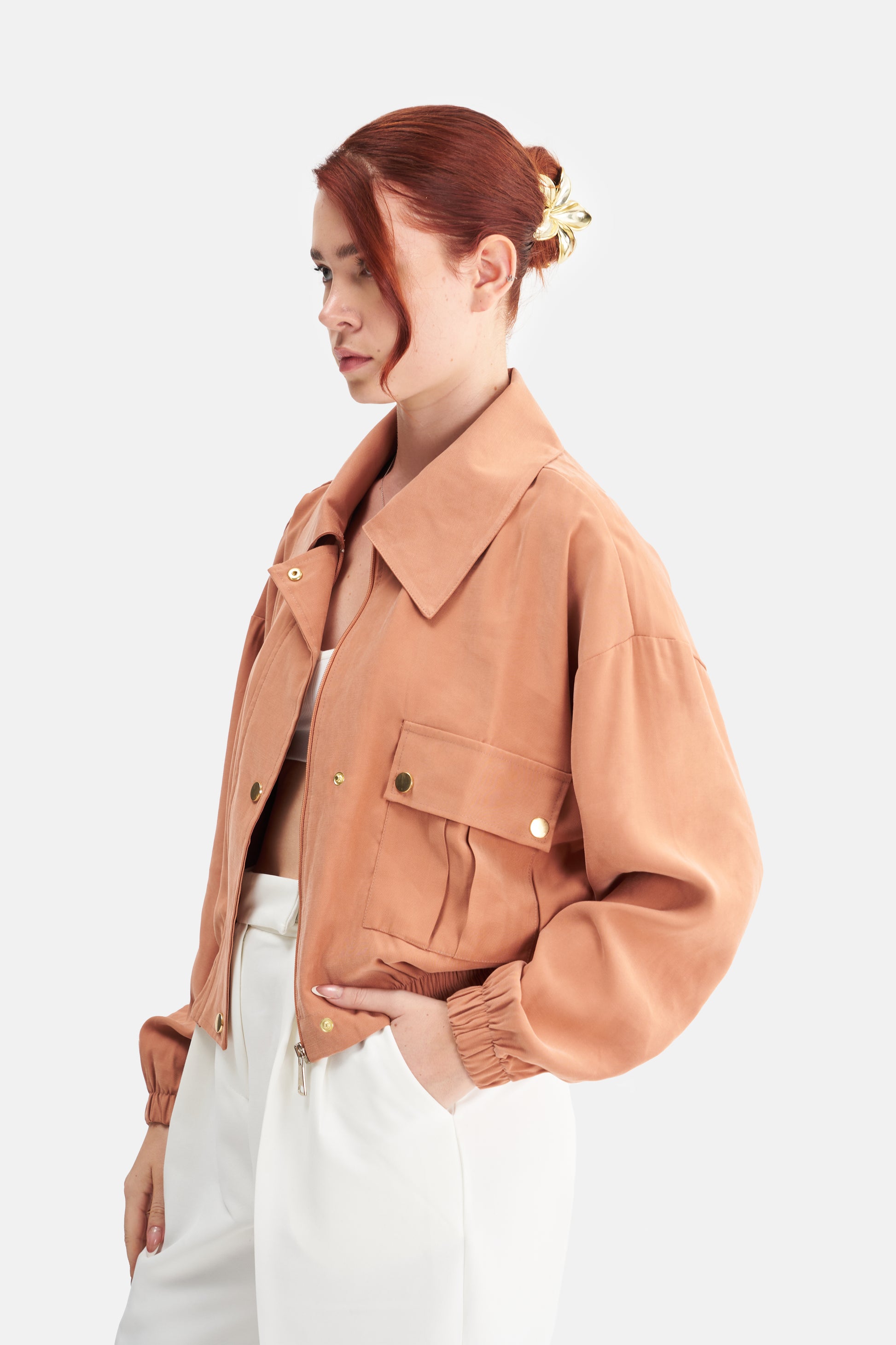Mesfeno Women's Wide Collar Modal Blend Jacket