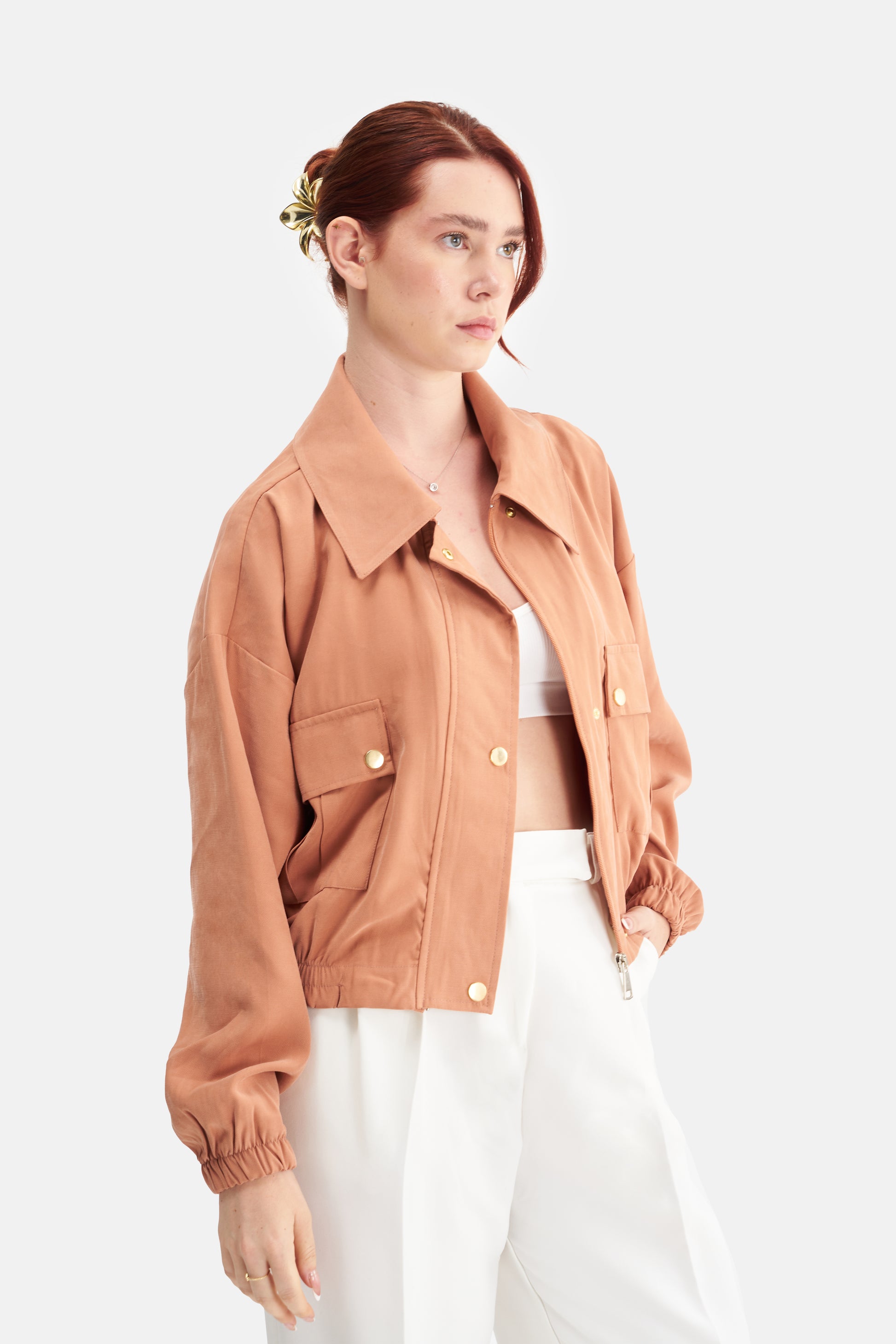 Mesfeno Women's Wide Collar Modal Blend Jacket