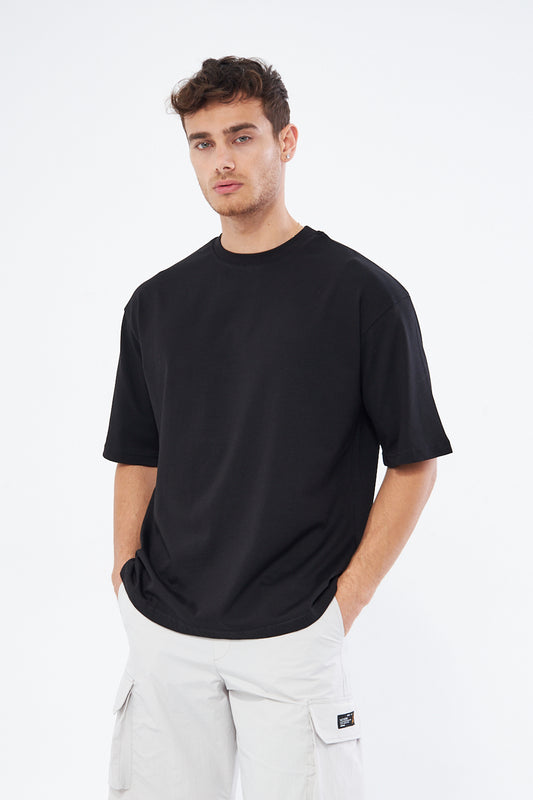 Mesfeno Men’s Basic Oversized Cotton Crew Neck Heavyweight T-Shirt