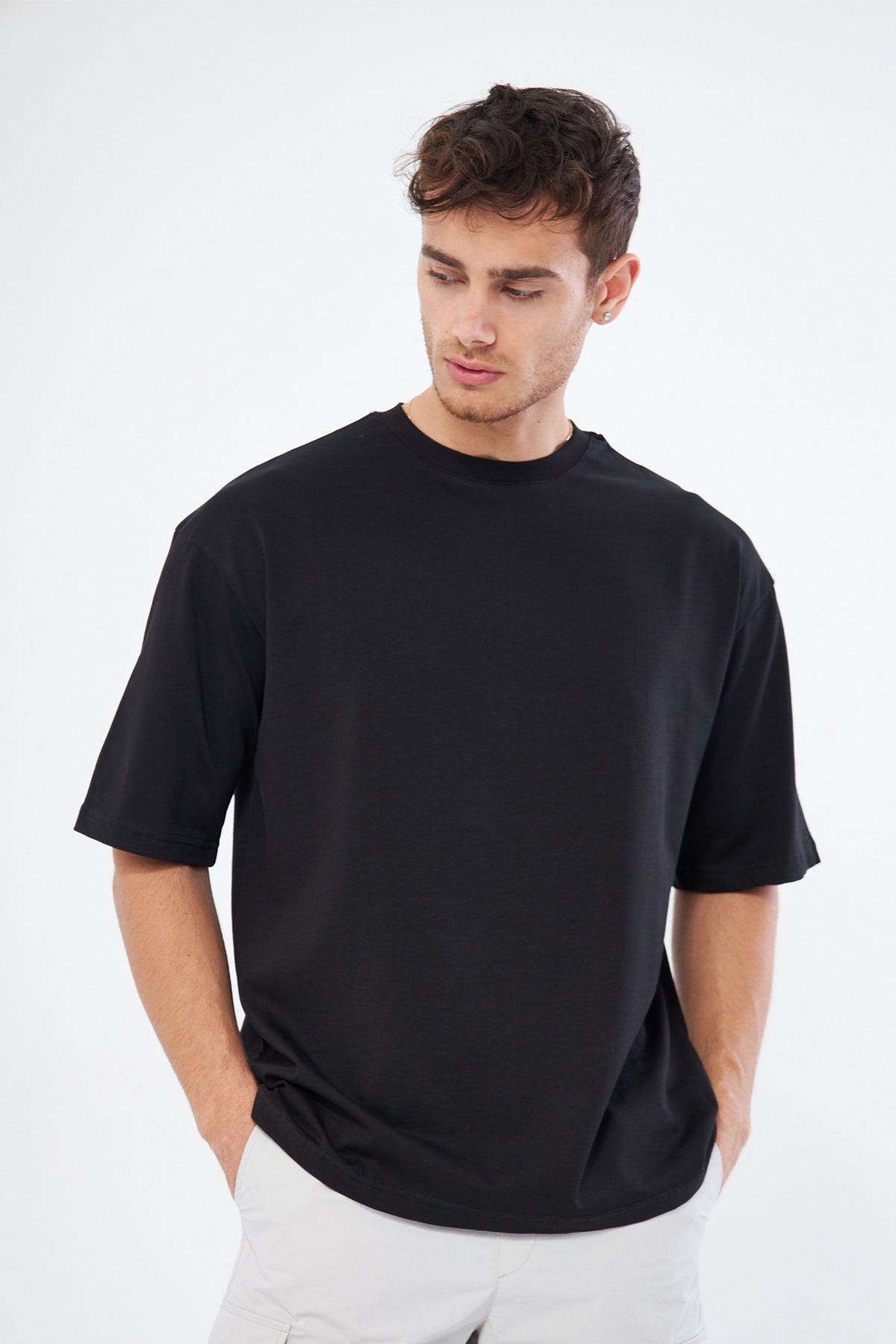 Mesfeno Men’s Basic Oversized Cotton Crew Neck Heavyweight T-Shirt