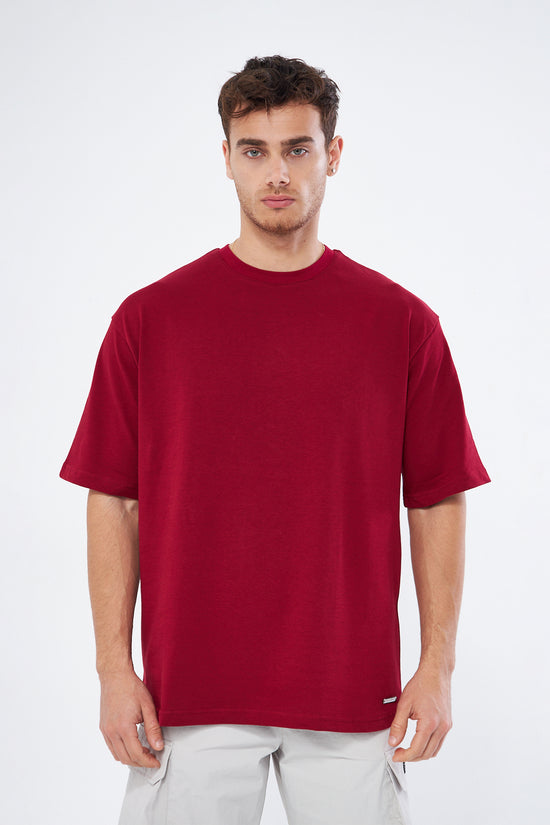 Mesfeno Men’s Basic Oversized Cotton Crew Neck Heavyweight T-Shirt