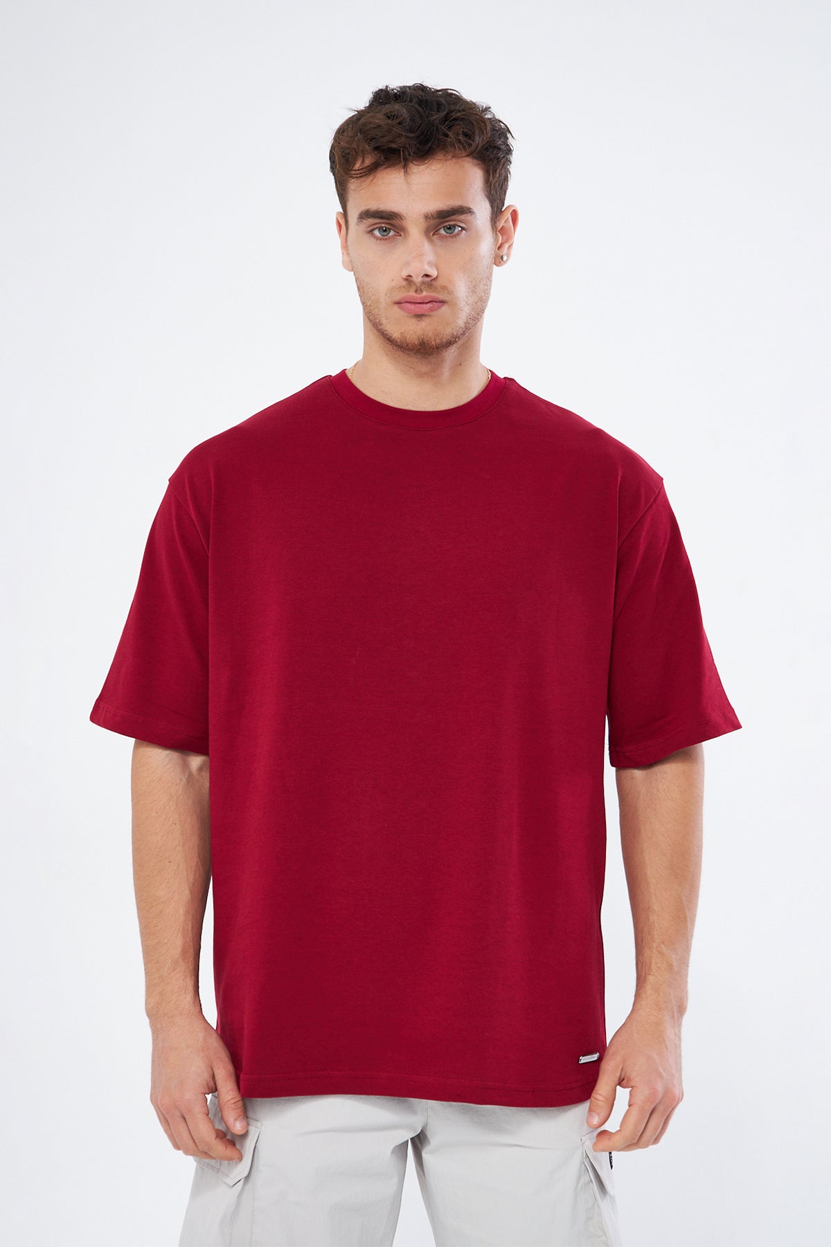 Mesfeno Men’s Basic Oversized Cotton Crew Neck Heavyweight T-Shirt