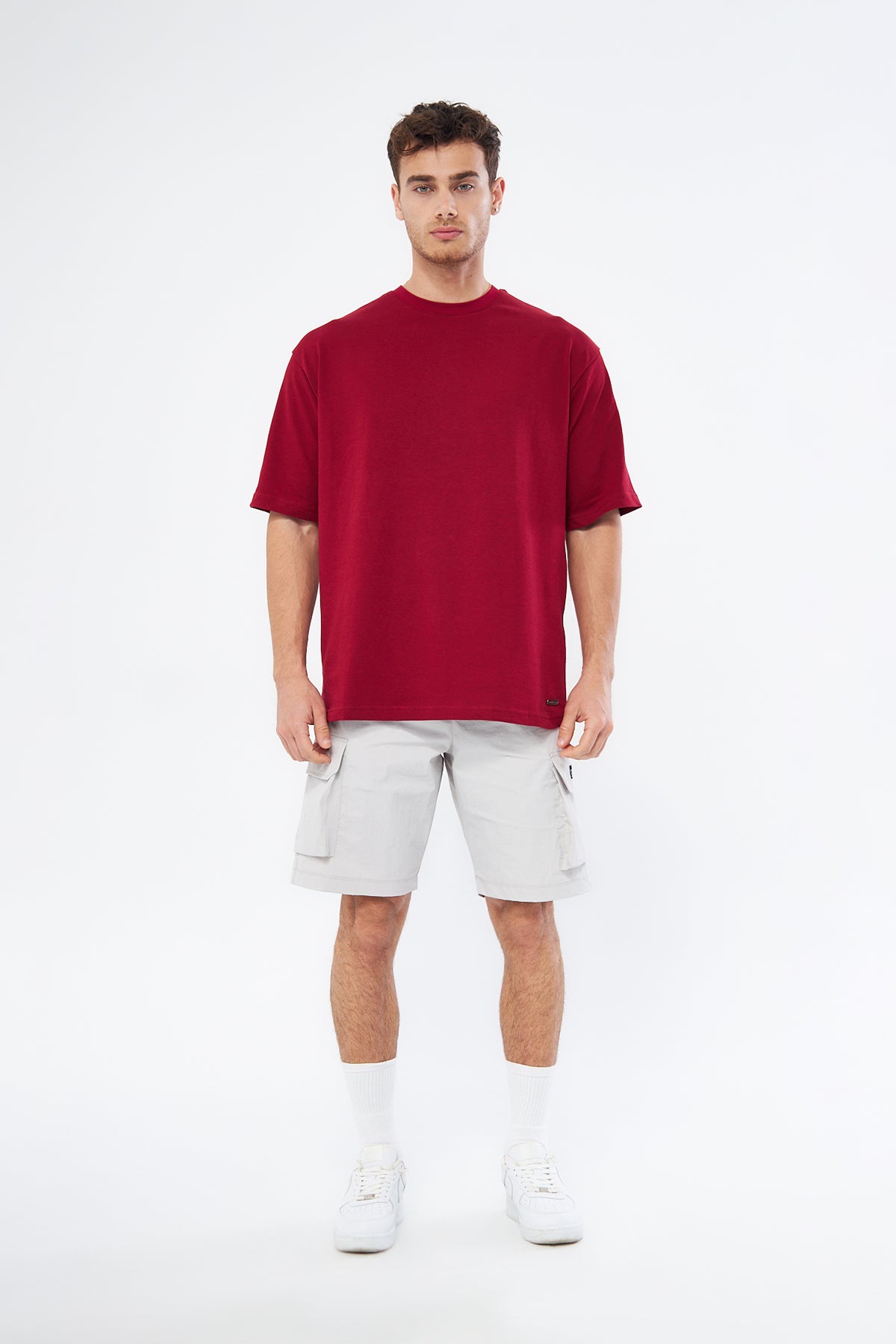 Mesfeno Men’s Basic Oversized Cotton Crew Neck Heavyweight T-Shirt