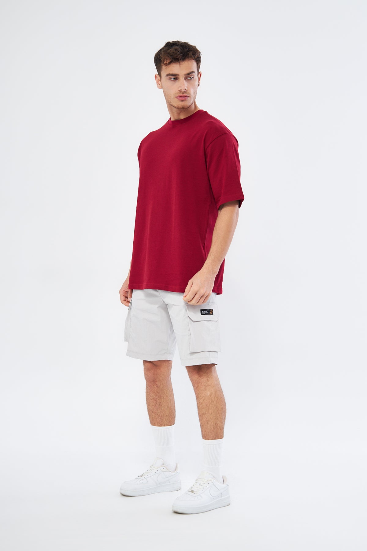 Mesfeno Men’s Basic Oversized Cotton Crew Neck Heavyweight T-Shirt