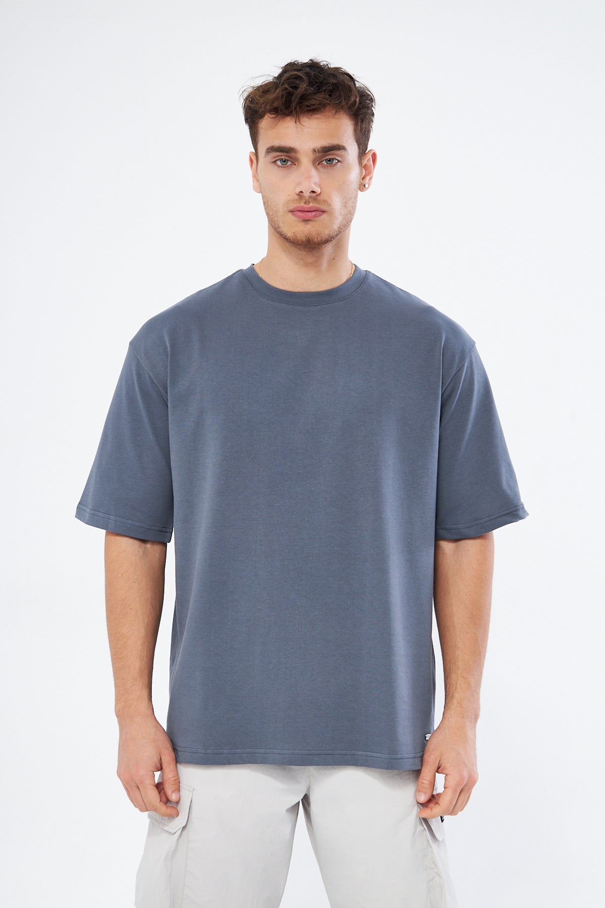 Mesfeno Men’s Basic Oversized Cotton Crew Neck Heavyweight T-Shirt