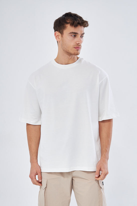 Mesfeno Men’s Basic Oversized Cotton Crew Neck Heavyweight T-Shirt