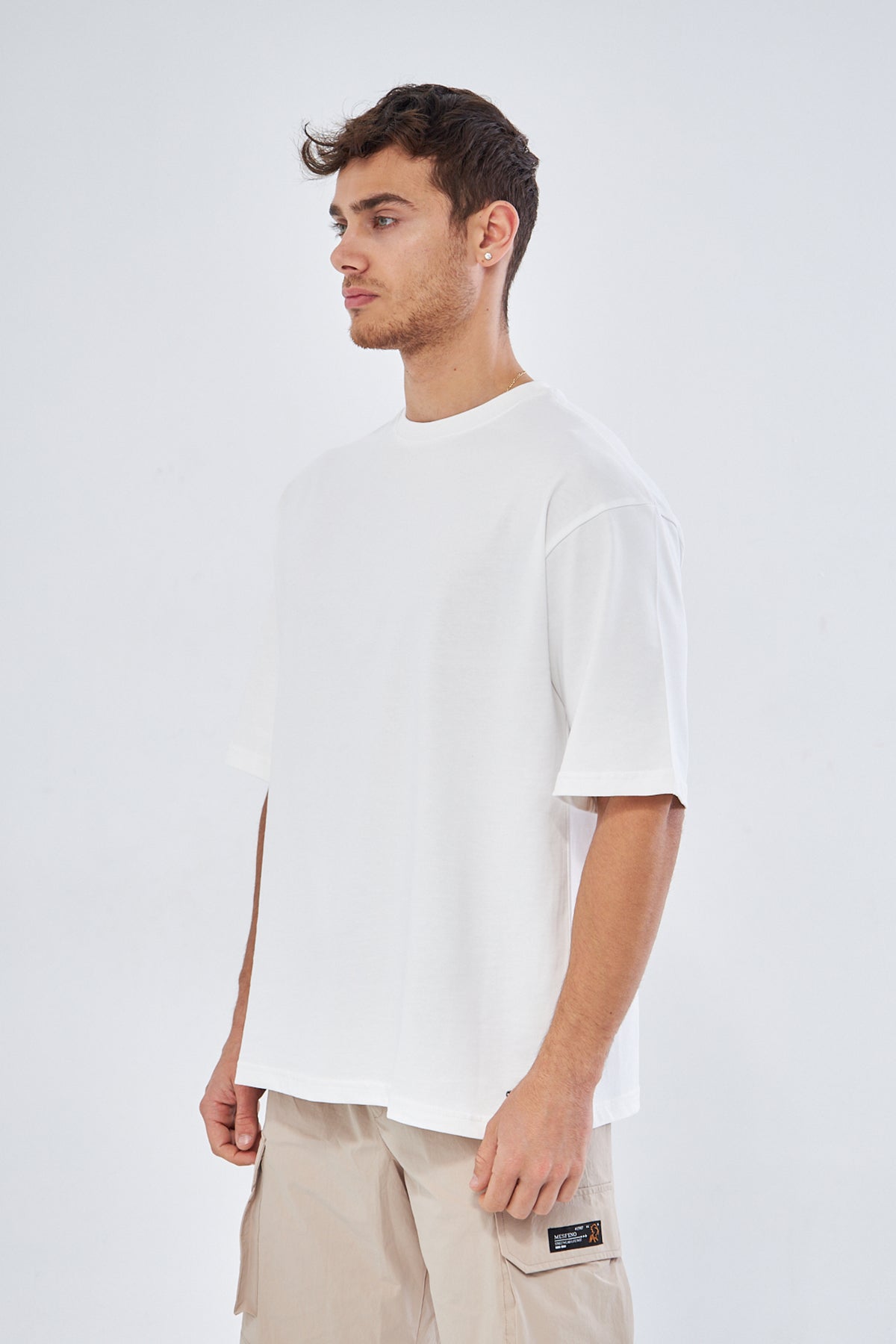 Mesfeno Men’s Basic Oversized Cotton Crew Neck Heavyweight T-Shirt