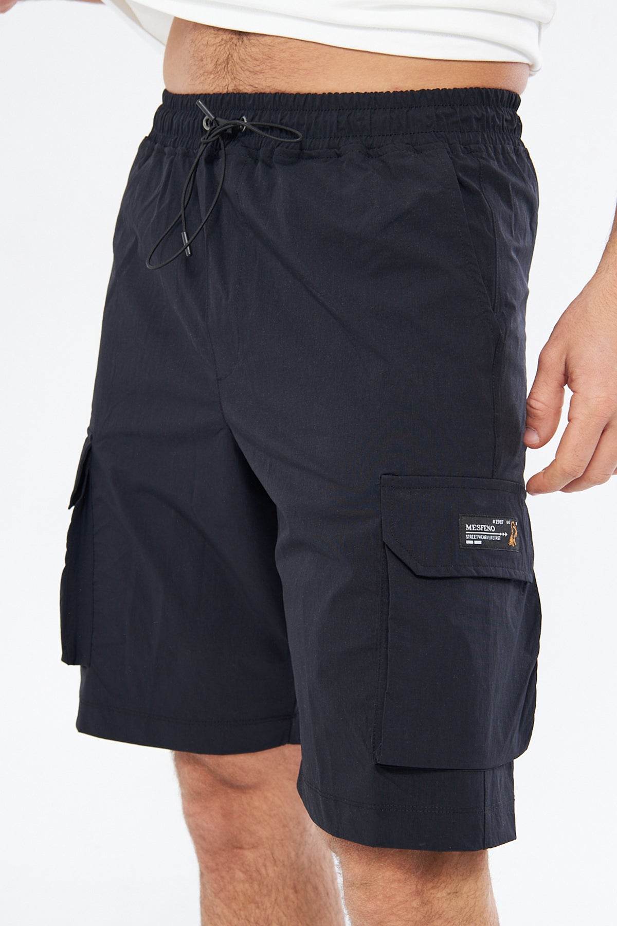 Mesfeno Men's Shorts Lycra Stretch Parachute Fabric