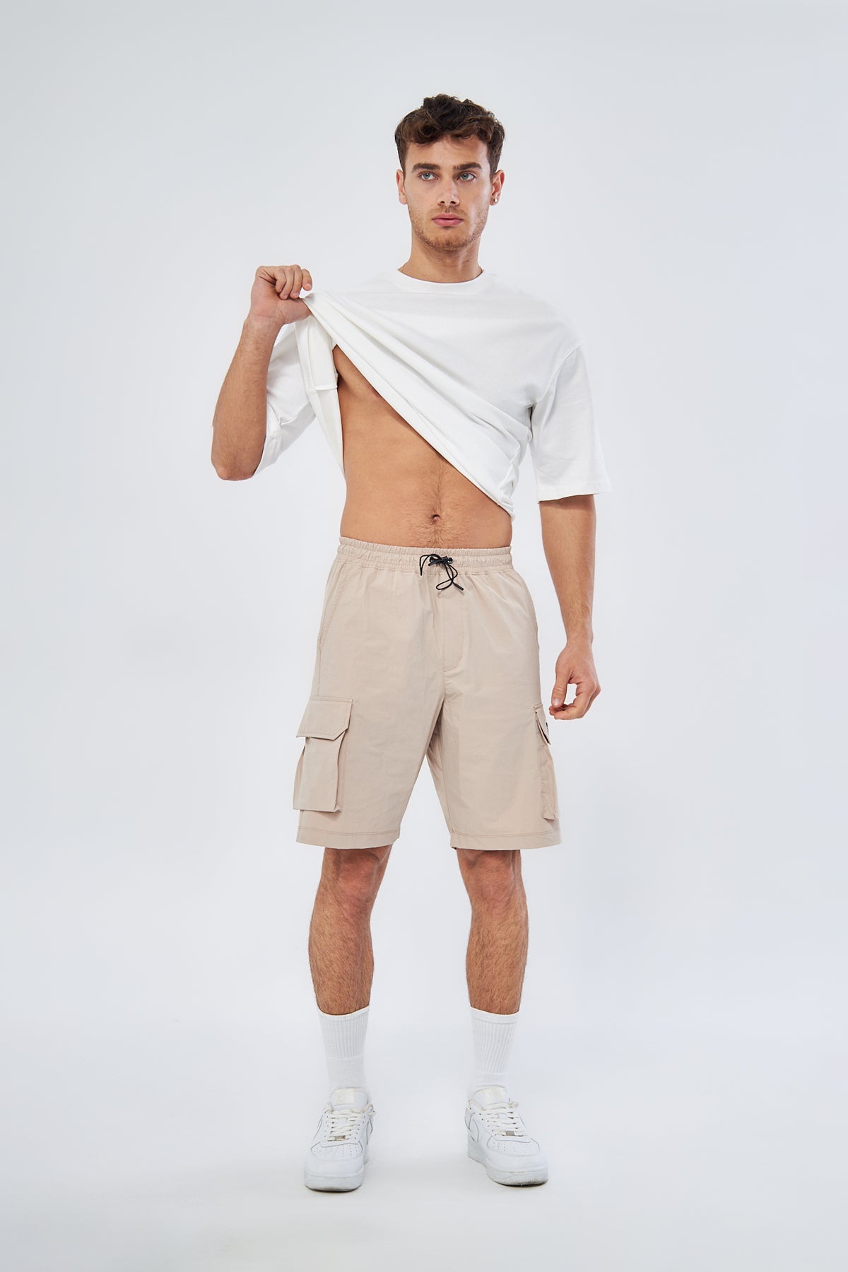 Mesfeno Men's Shorts Lycra Stretch Parachute Fabric