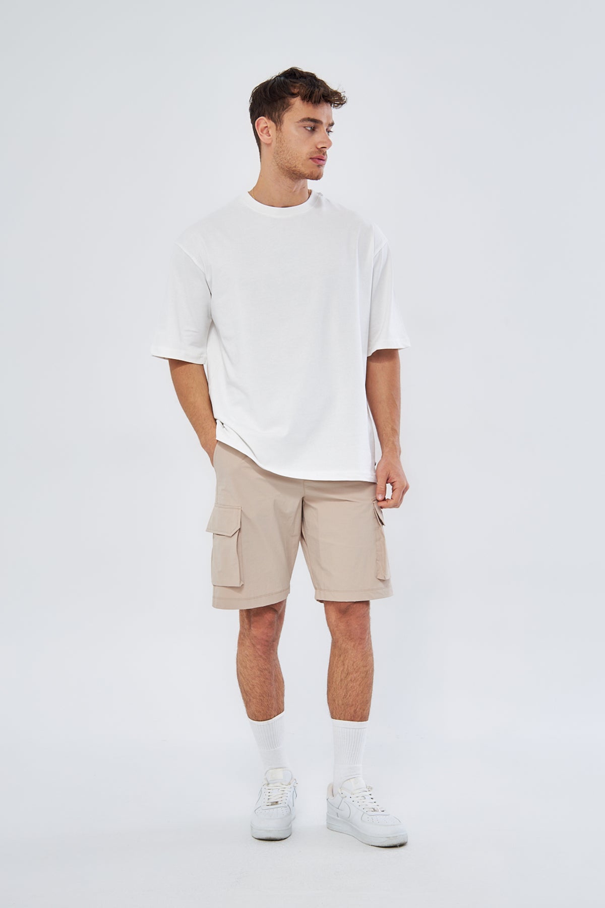 Mesfeno Men's Shorts Lycra Stretch Parachute Fabric