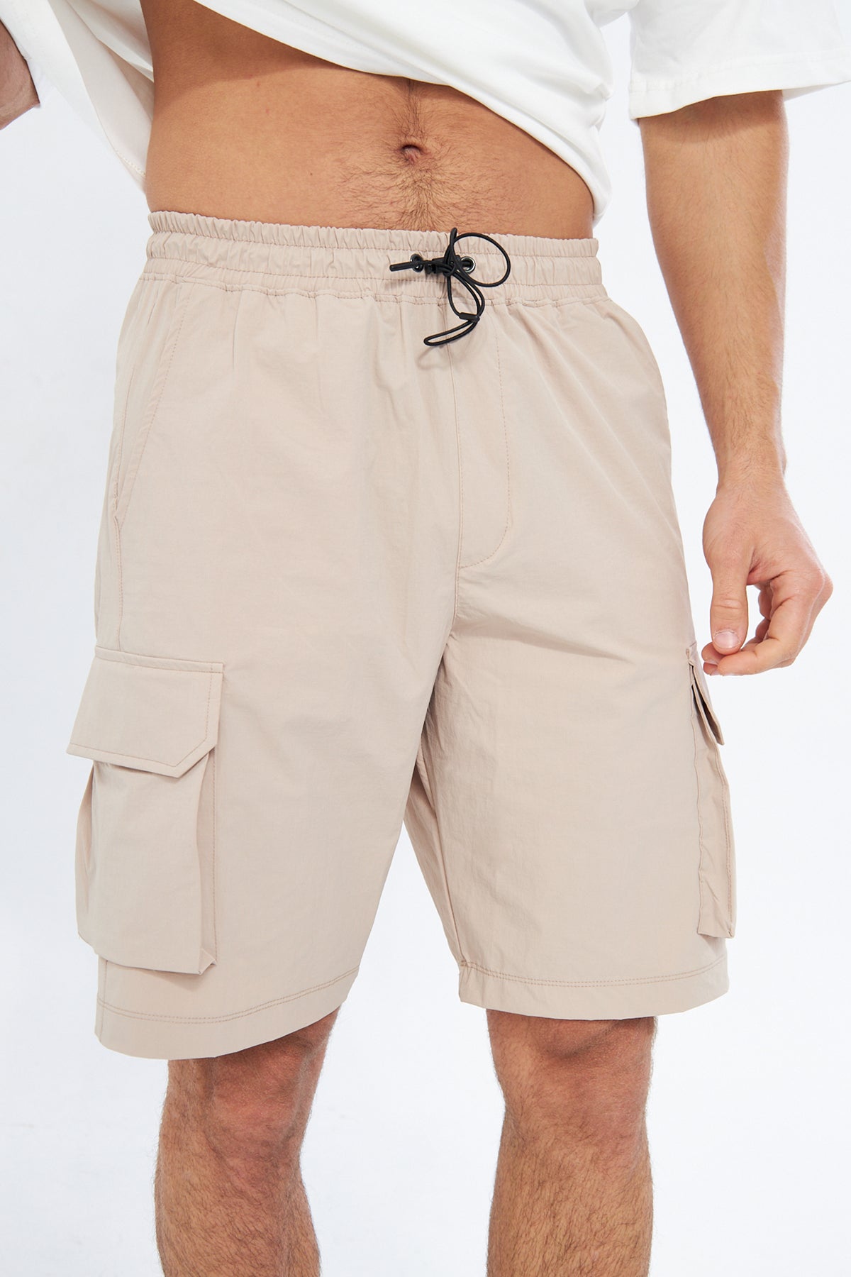 Mesfeno Men's Shorts Lycra Stretch Parachute Fabric