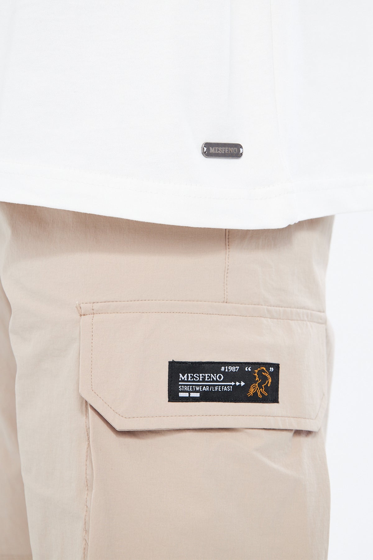 Mesfeno Men's Shorts Lycra Stretch Parachute Fabric