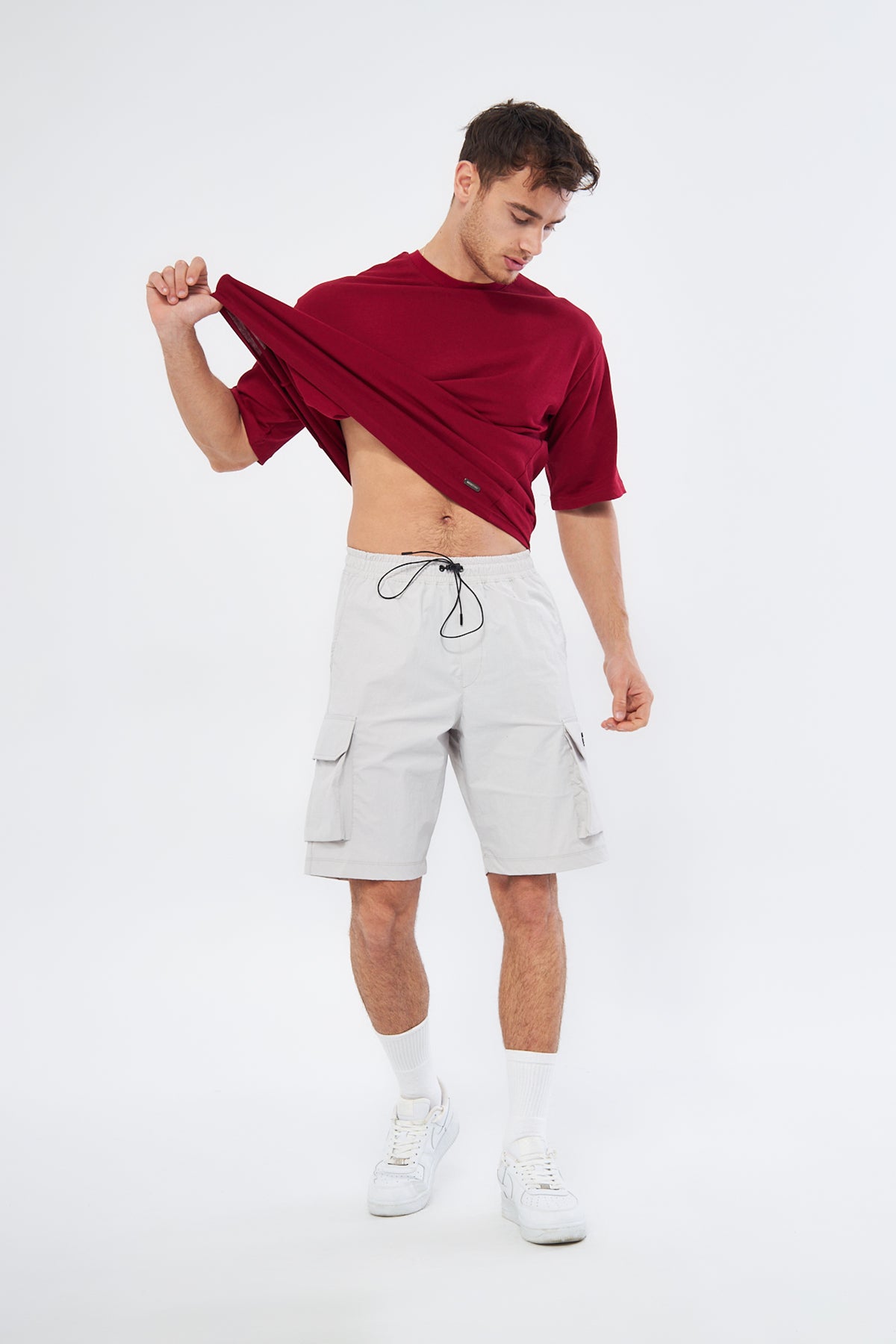 Mesfeno Men's Shorts Lycra Stretch Parachute Fabric