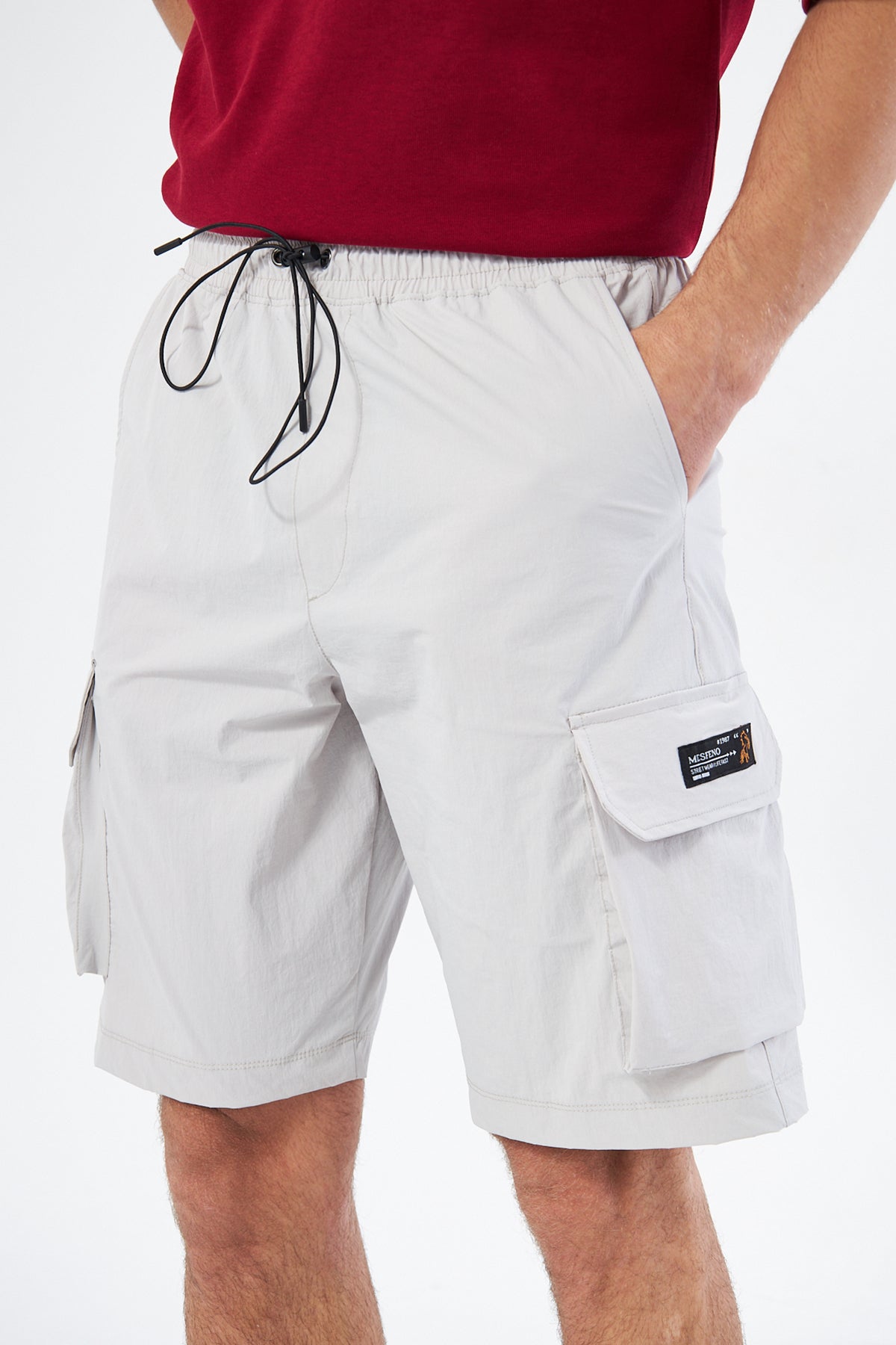Mesfeno Men's Shorts Lycra Stretch Parachute Fabric