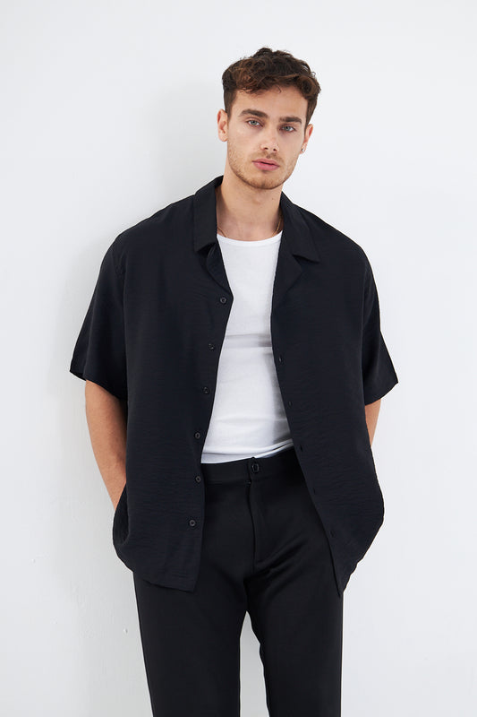 Mesfeno Black Printed Shirt