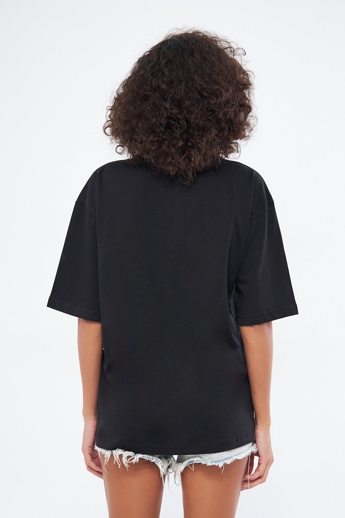Mesfeno Women's Basic Oversize Thick Fabric T-Shirt