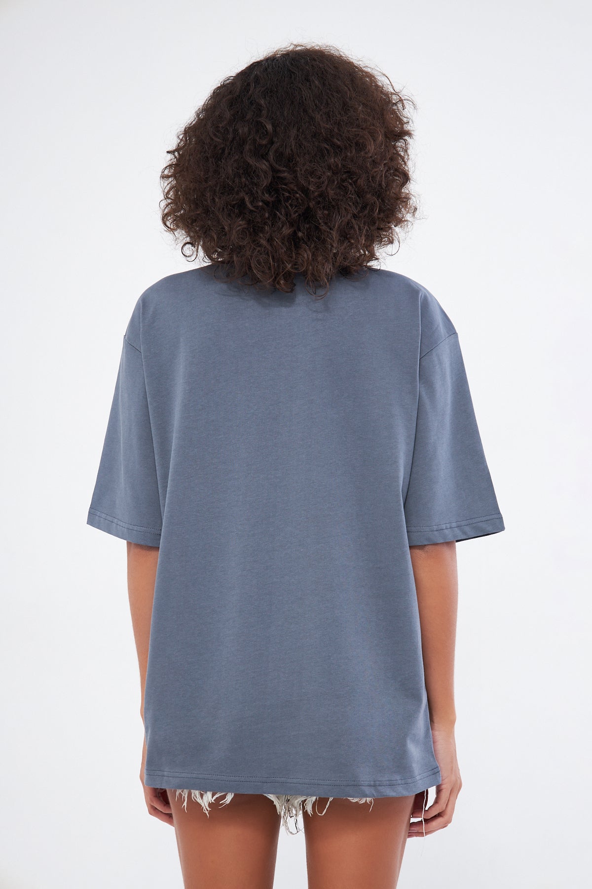 Mesfeno Women's Basic Oversize Thick Fabric T-Shirt