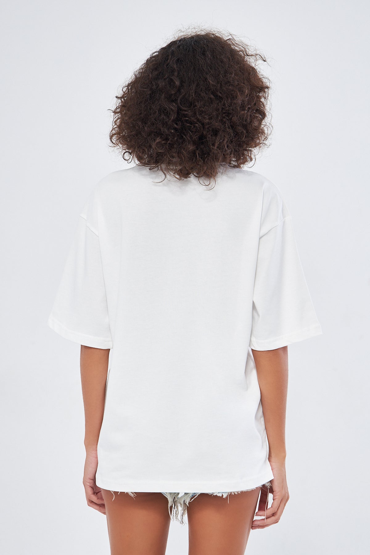 Mesfeno Women's Basic Oversize Thick Fabric T-Shirt