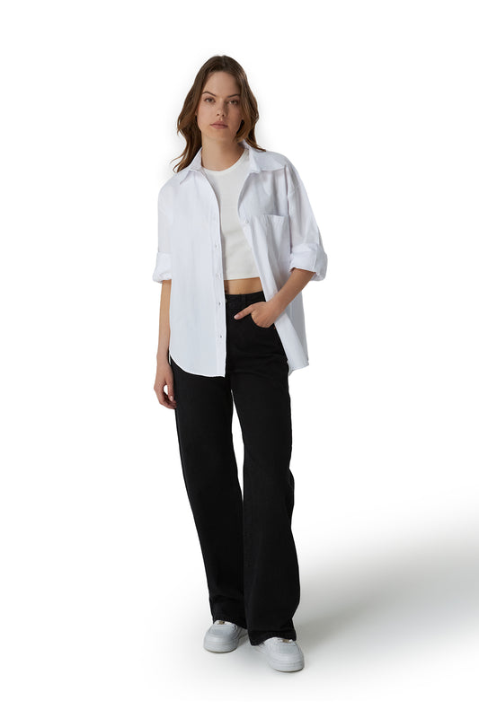 Mesfeno Palazzo Women's Pants Denim Fabri