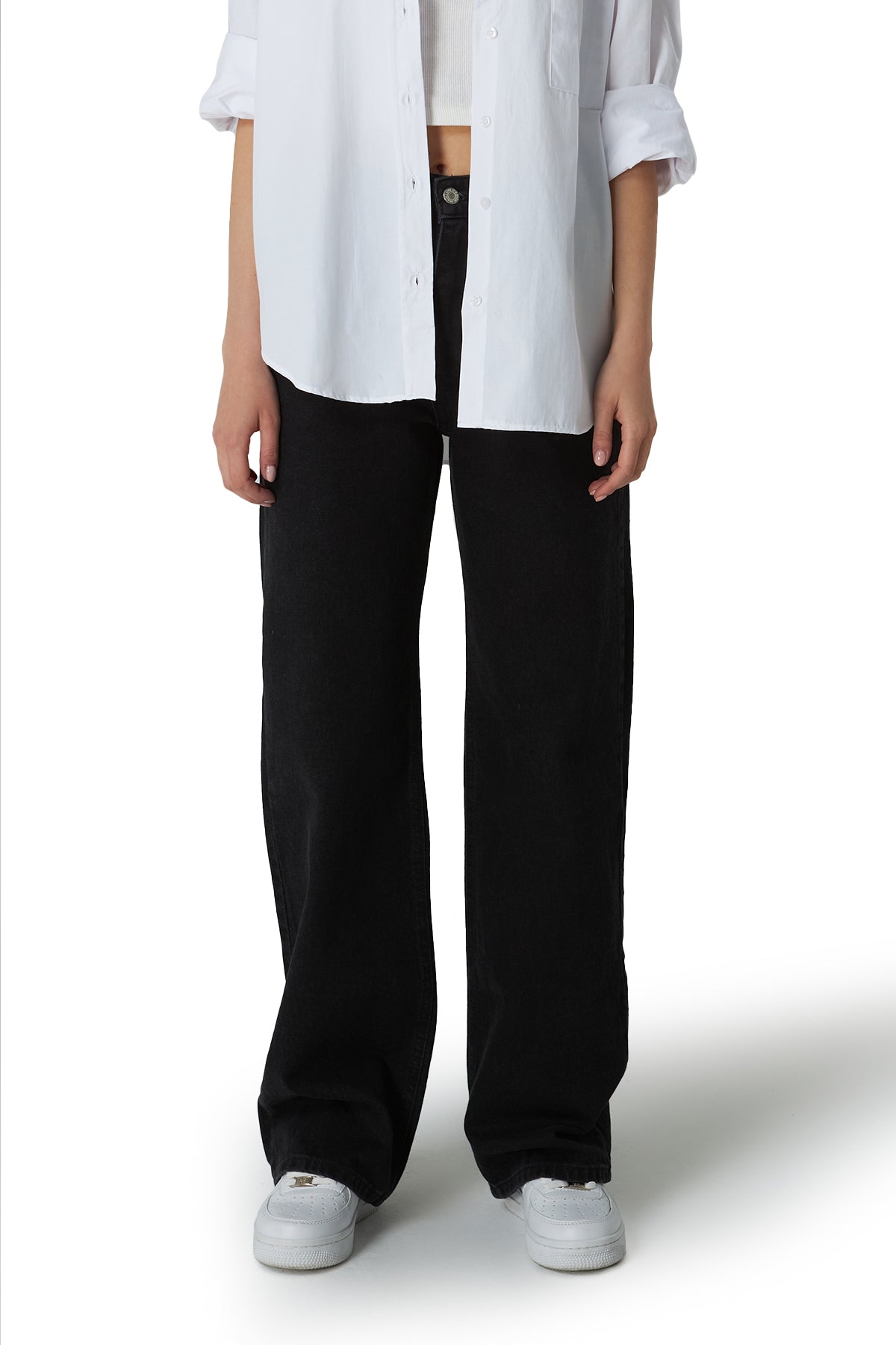Mesfeno Palazzo Women's Pants Denim Fabri