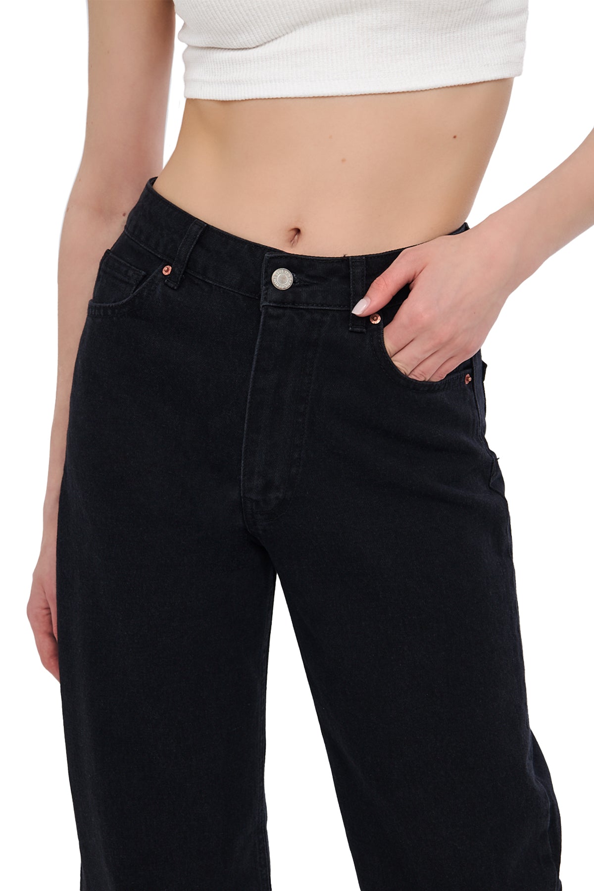 Mesfeno Palazzo Women's Pants Denim Fabri