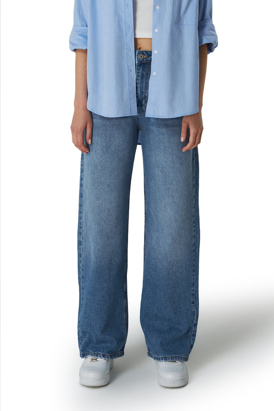 Mesfeno Palazzo Women's Pants Denim Fabri