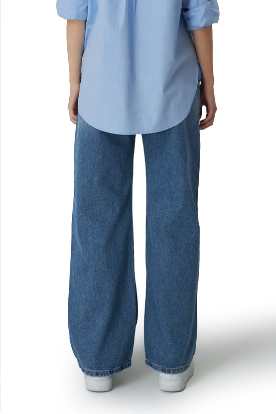 Mesfeno Palazzo Women's Pants Denim Fabri