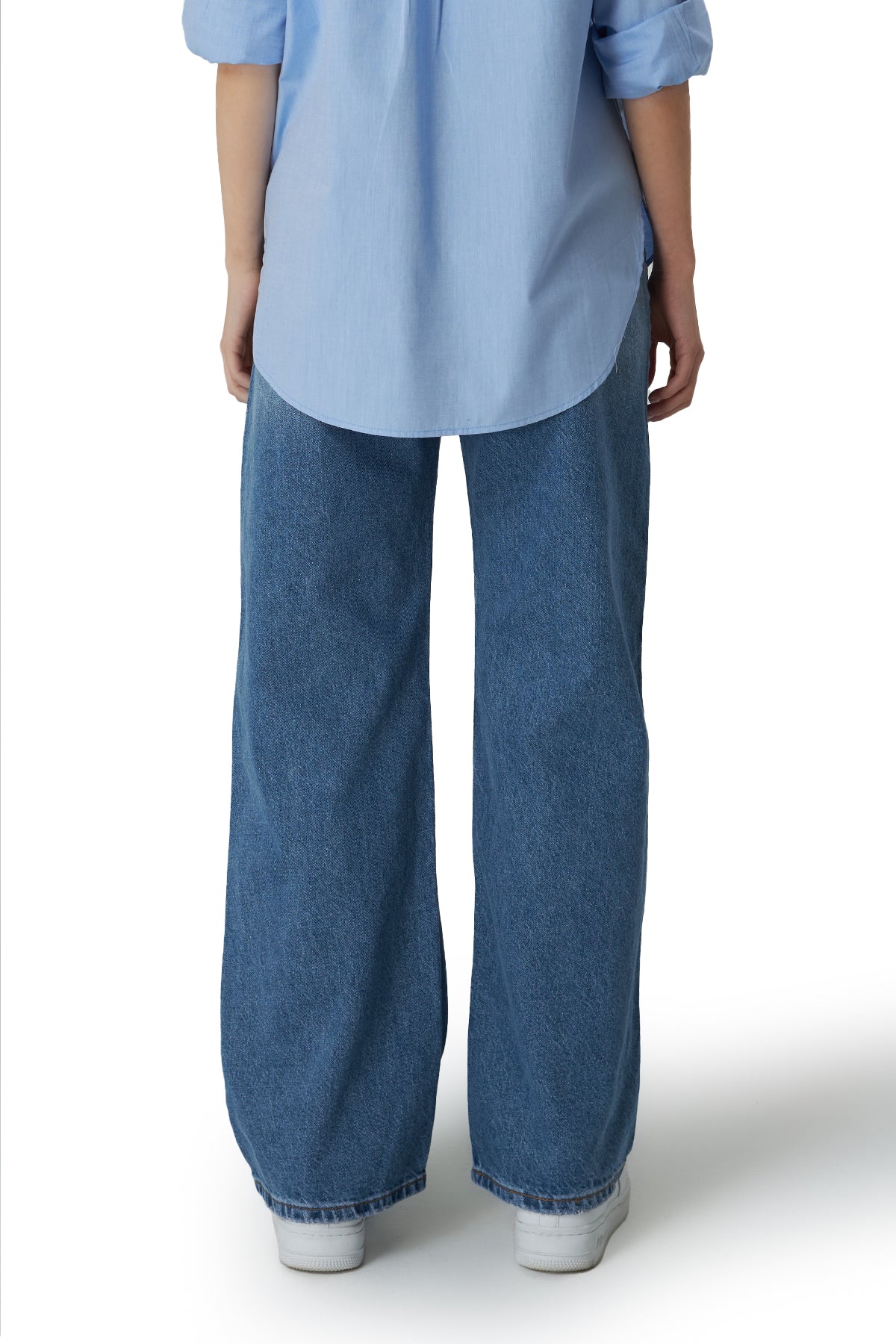 Mesfeno Palazzo Women's Pants Denim Fabri